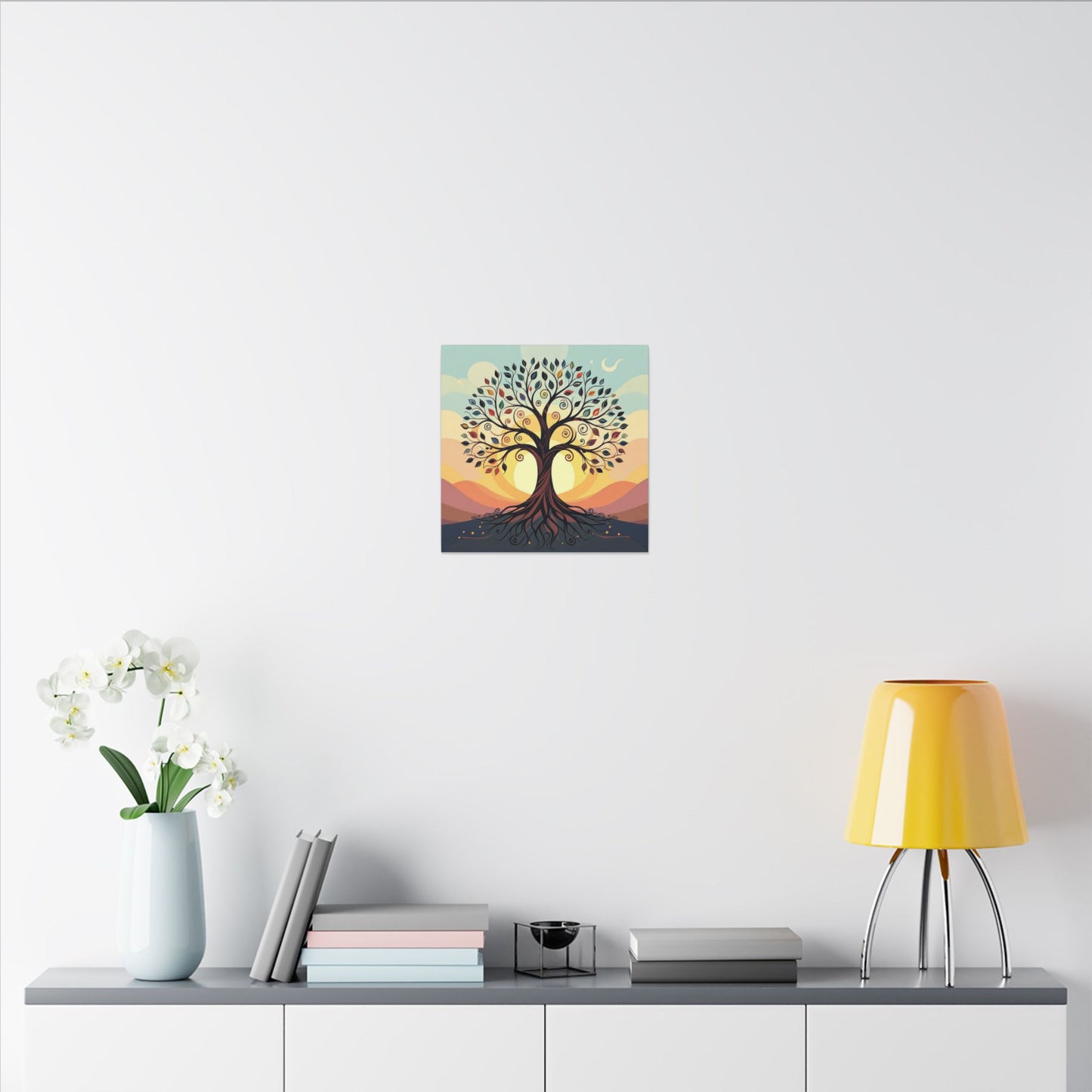 Boho Tree of Life Matte Canvas Print — Vibrant Stretched Wall Art
