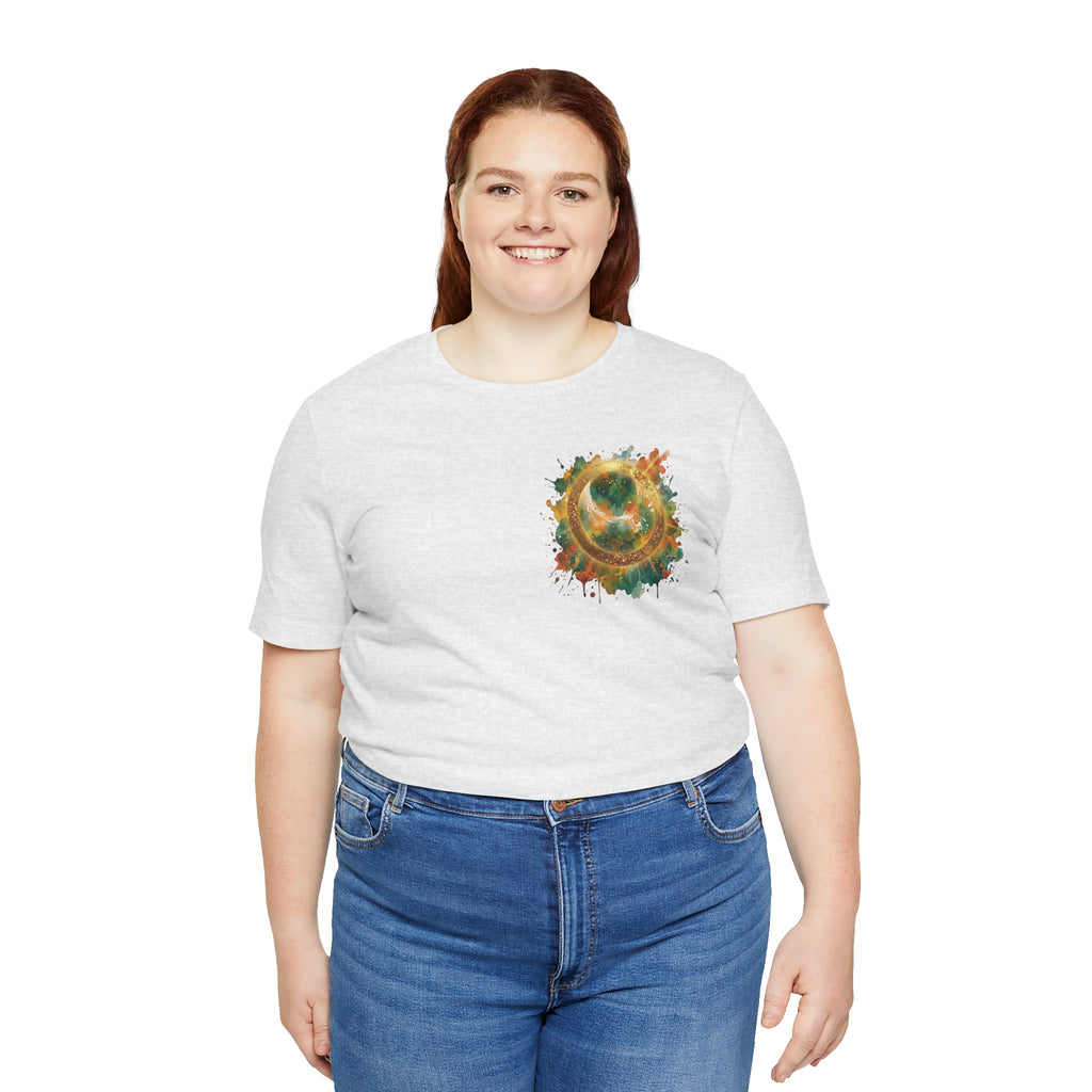 Angel Wings Watercolor Tee — Halo Front & Wing Back