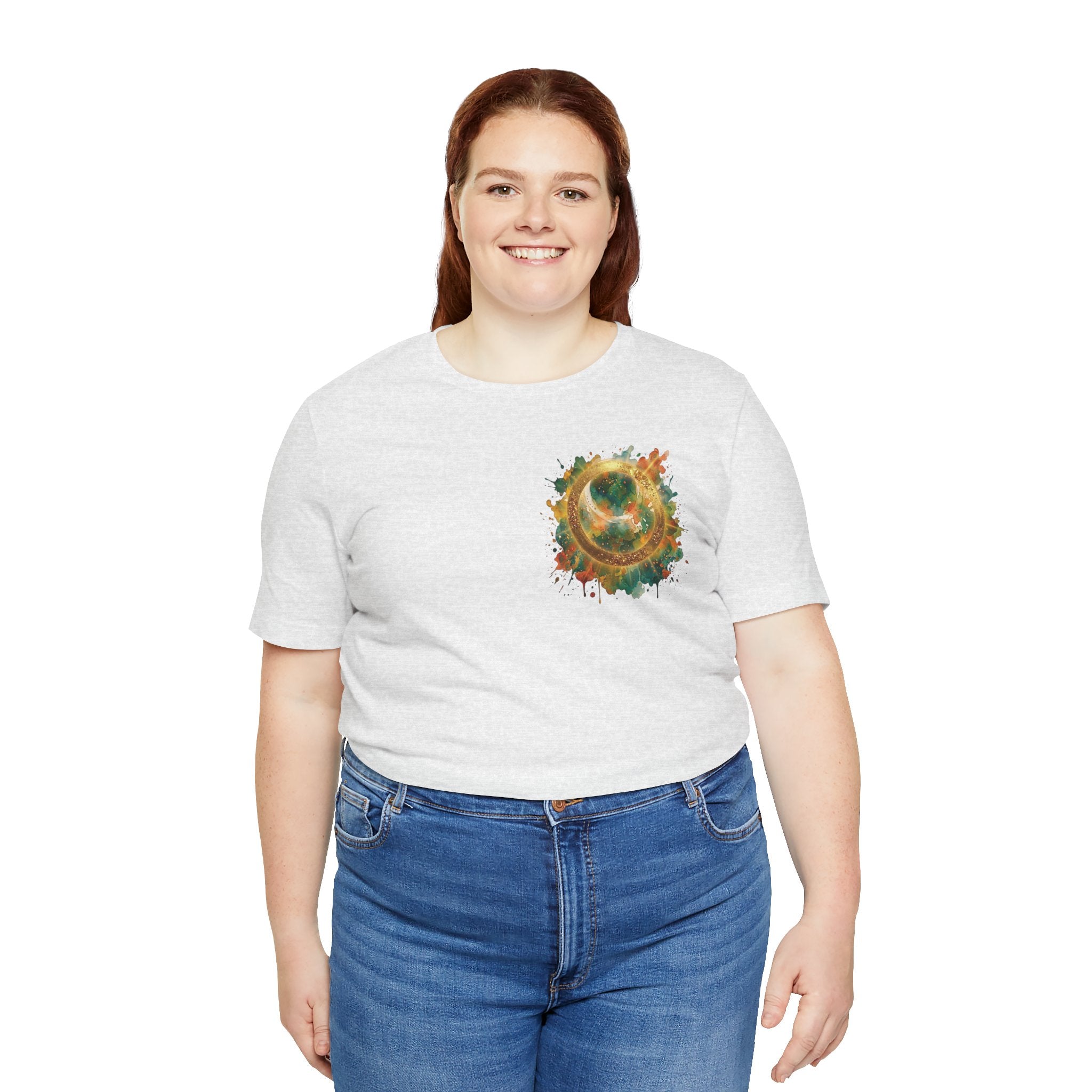 Angel Wings Watercolor Tee — Halo Front & Wing Back