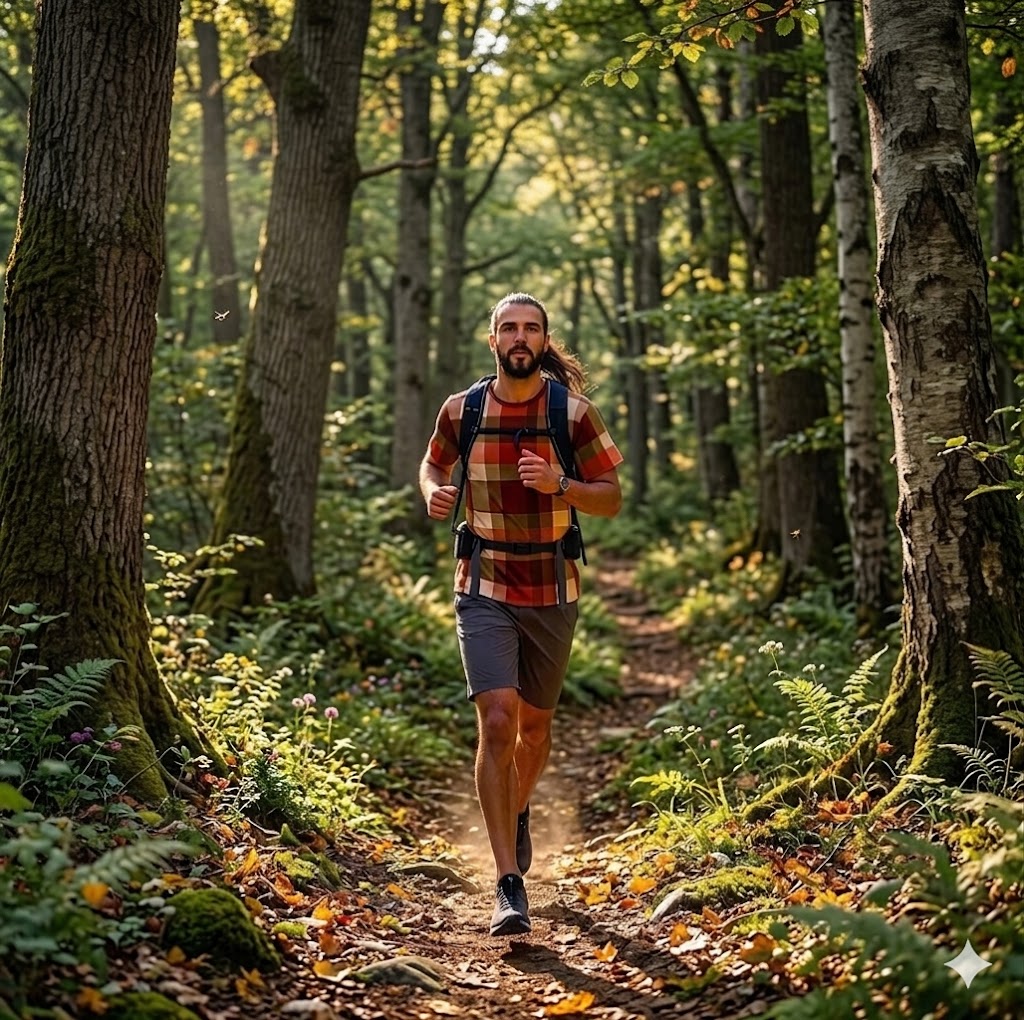Plaid Sports Jersey — Autumn Brown Check AOP Tee