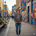 Cyber-Psychedelic Maximalist Hoodie — Colorful Contrasting Modern Art Pullover