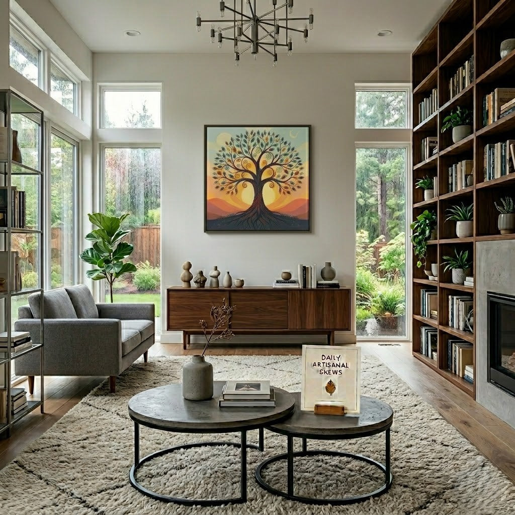 Boho Tree of Life Matte Canvas Print — Vibrant Stretched Wall Art