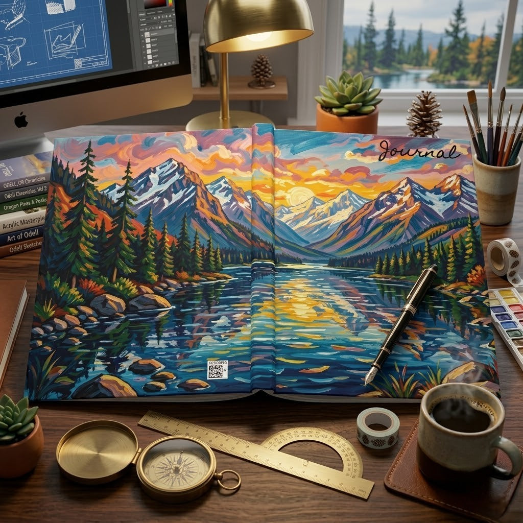 Pacific Northwest Mountain Lake Adventure Hardcover Journal