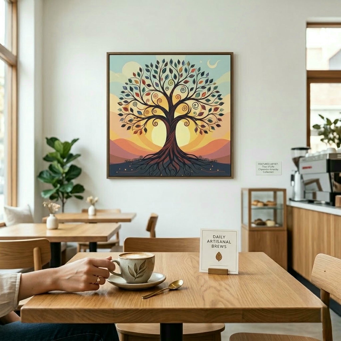 Boho Tree of Life Matte Canvas Print — Vibrant Stretched Wall Art