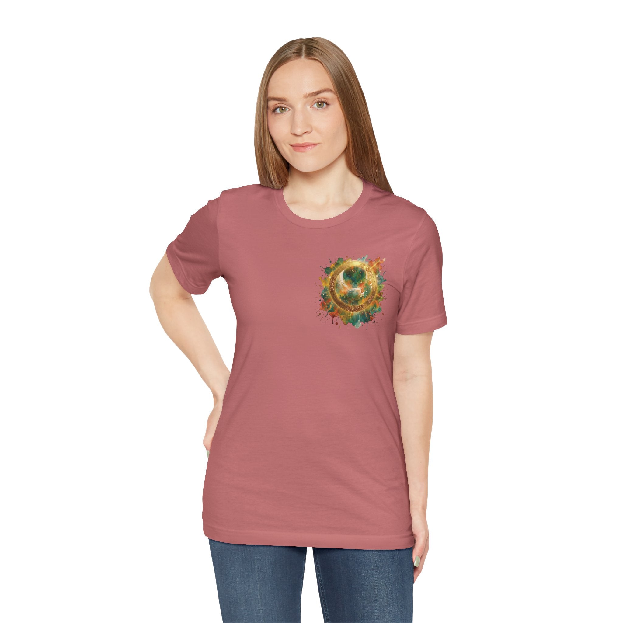 Angel Wings Watercolor Tee — Halo Front & Wing Back