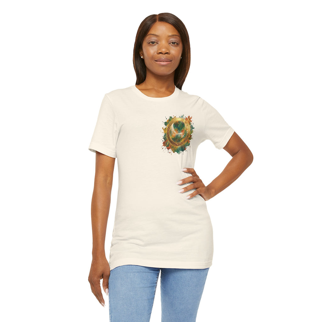 Angel Wings Watercolor Tee — Halo Front & Wing Back