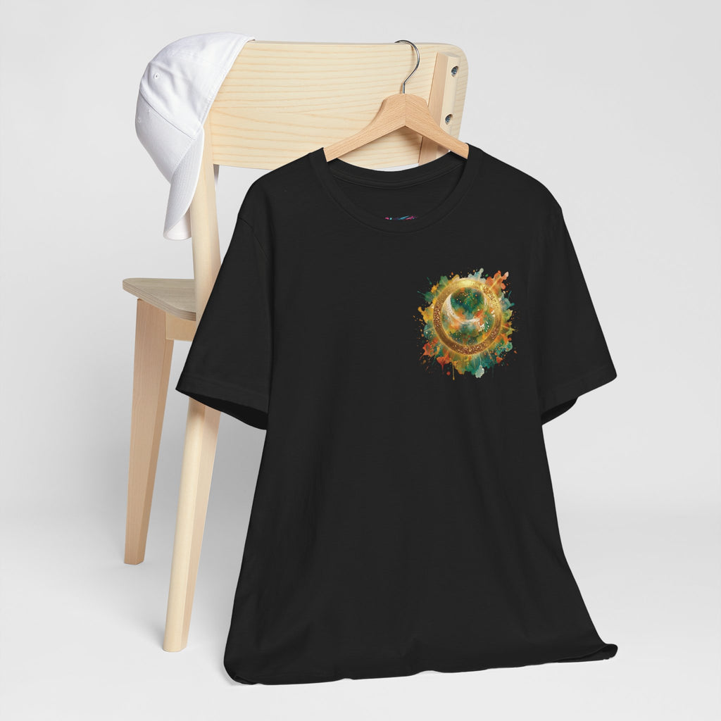 Angel Wings Watercolor Tee — Halo Front & Wing Back