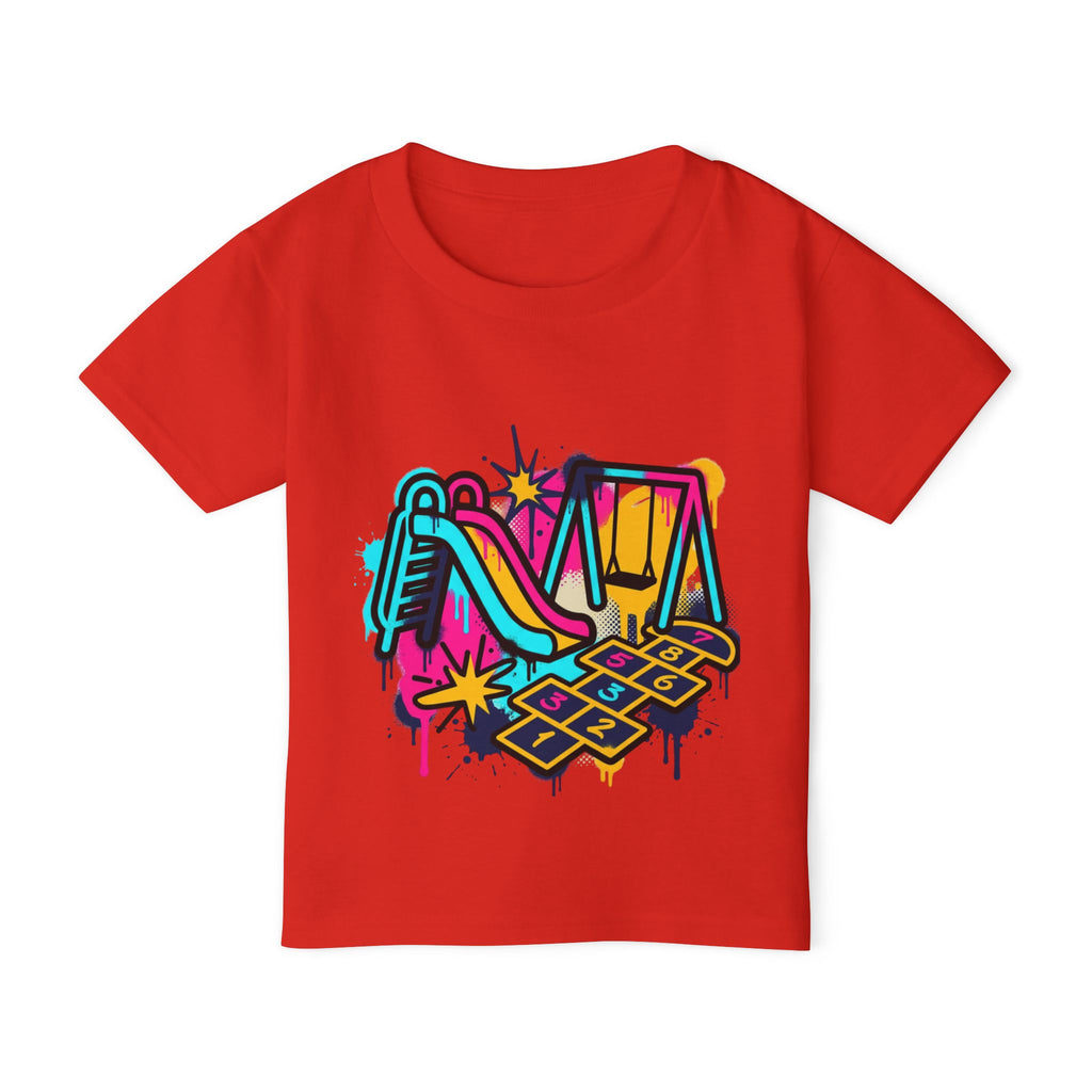 Kids Playground Graffiti T-Shirt — Colorful Playtime Tee