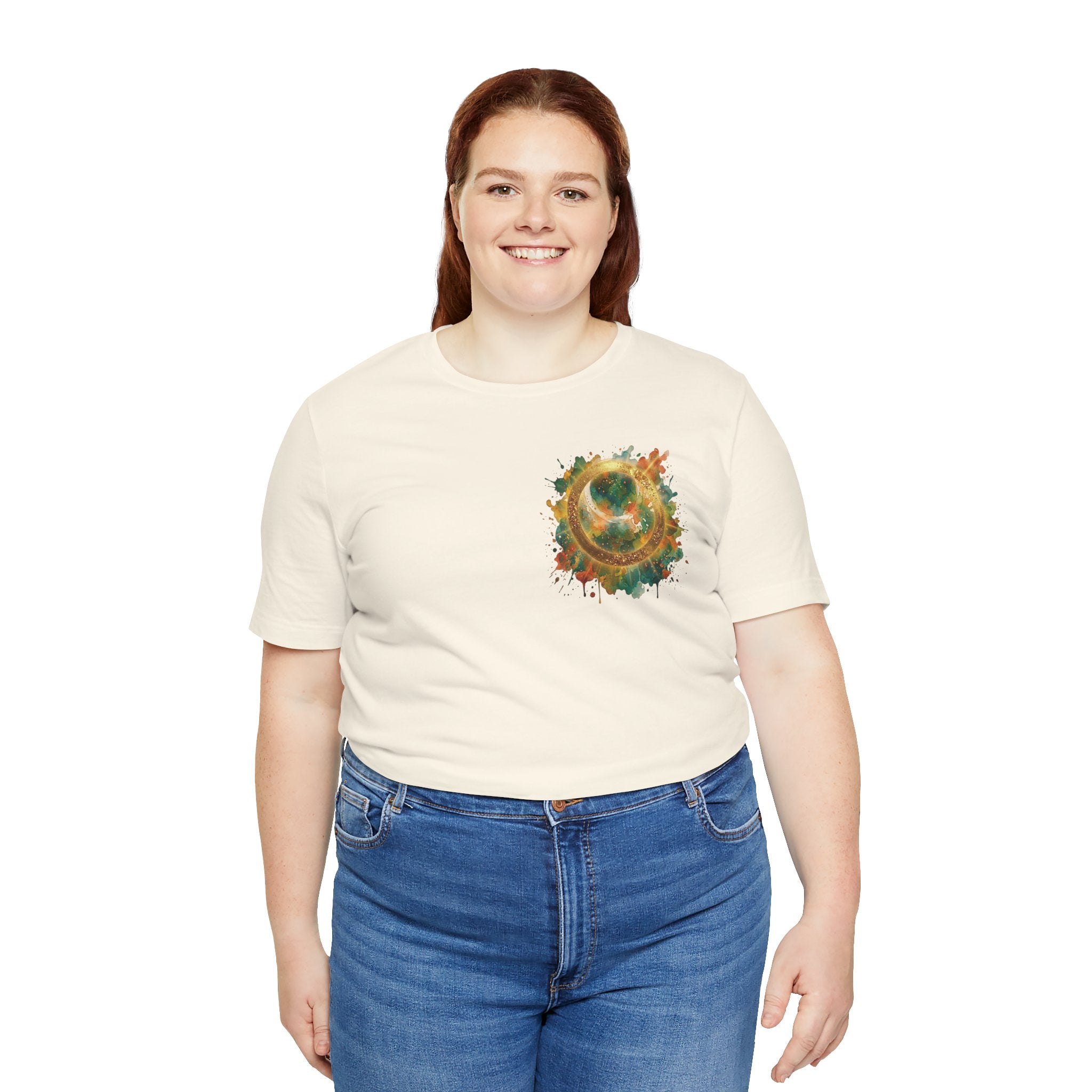 Angel Wings Watercolor Tee — Halo Front & Wing Back