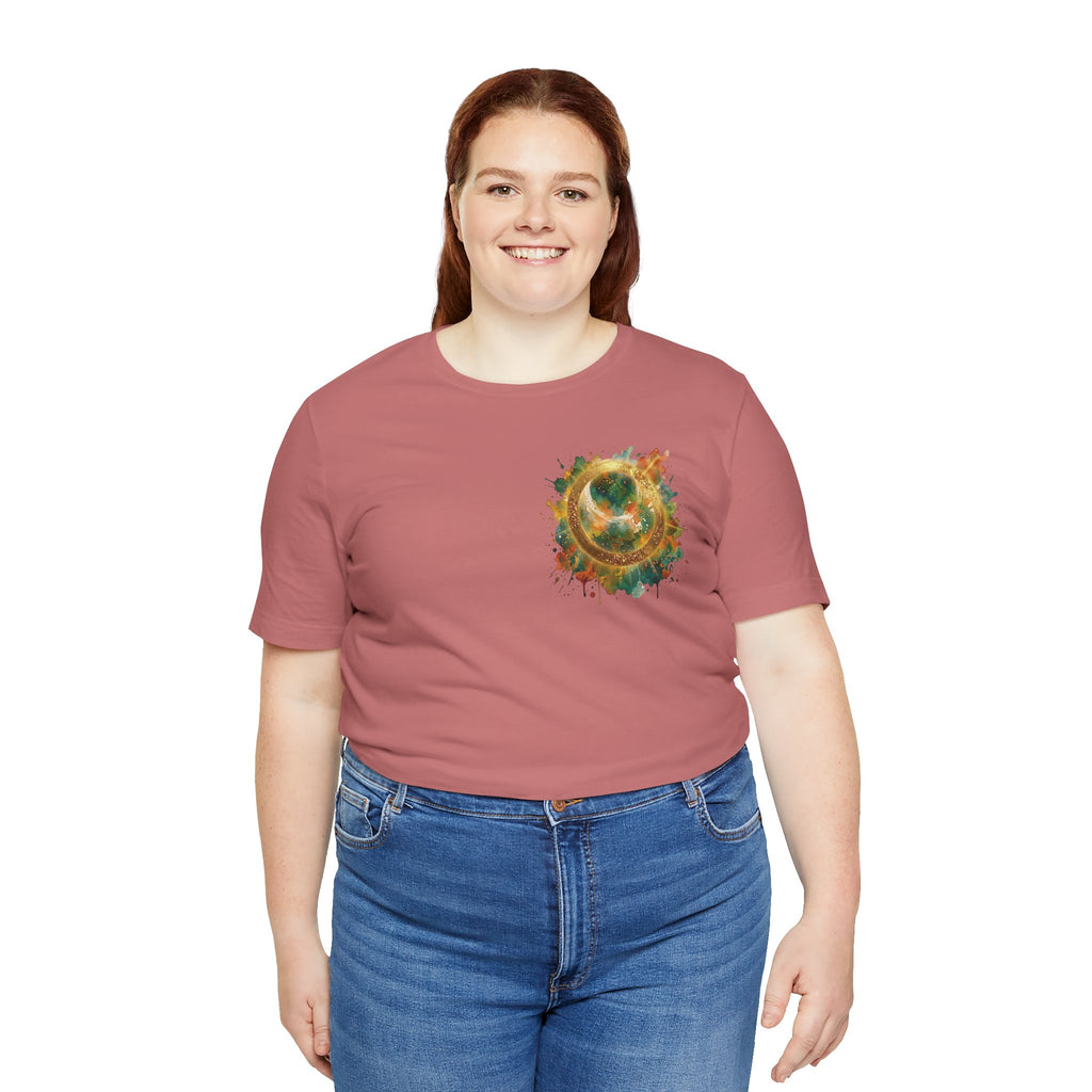 Angel Wings Watercolor Tee — Halo Front & Wing Back