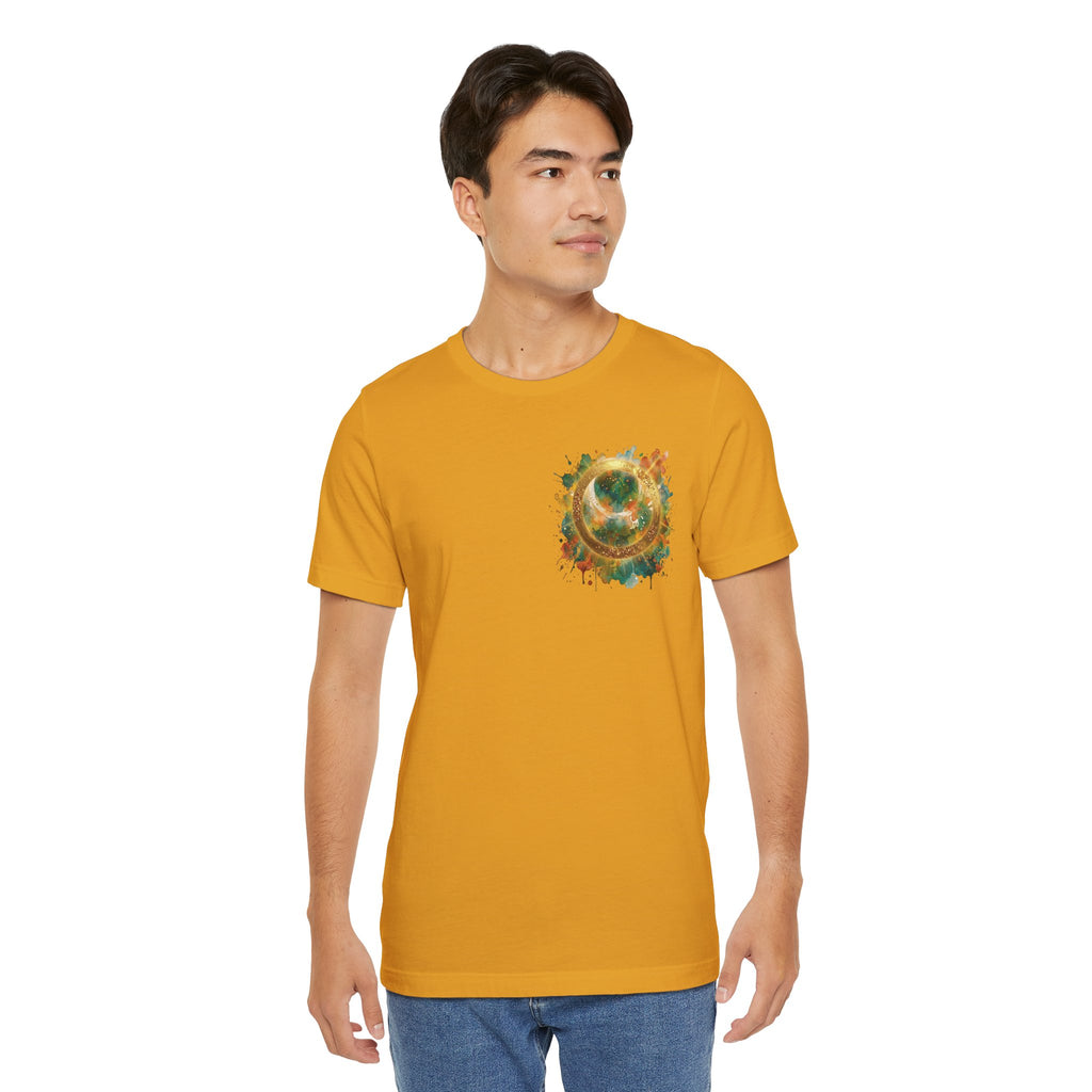 Angel Wings Watercolor Tee — Halo Front & Wing Back