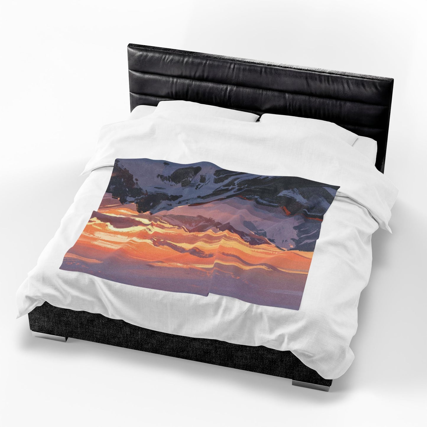 Japandi Velveteen Plush Blanket — Minimalist Cozy Throw with Calming Colors