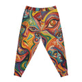 Raphael Three Graces Athletic Joggers — Colorful Modern Swirl, Cozy Stretchy All-Over Print