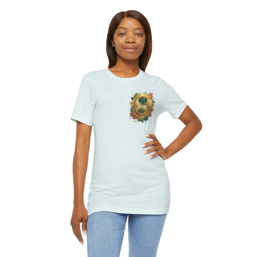 Angel Wings Watercolor Tee — Halo Front & Wing Back