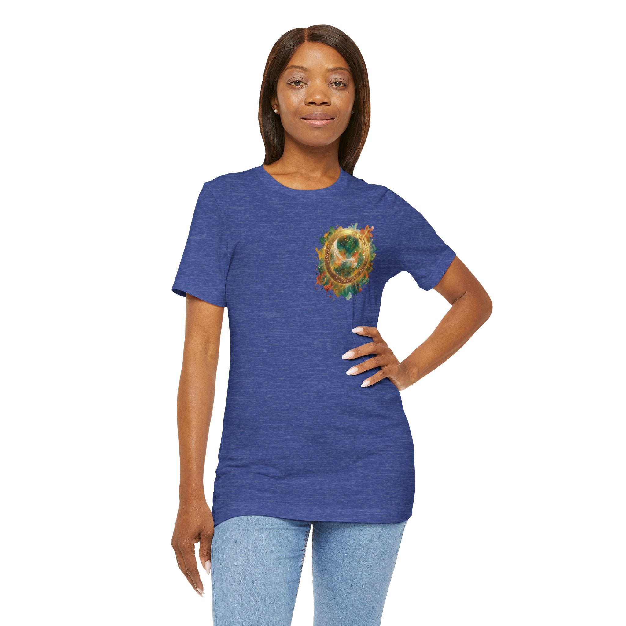 Angel Wings Watercolor Tee — Halo Front & Wing Back