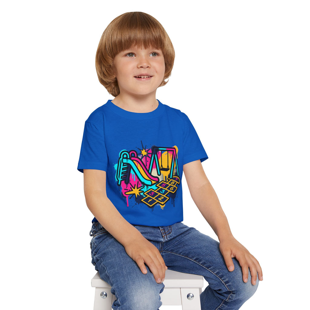 Kids Playground Graffiti T-Shirt — Colorful Playtime Tee