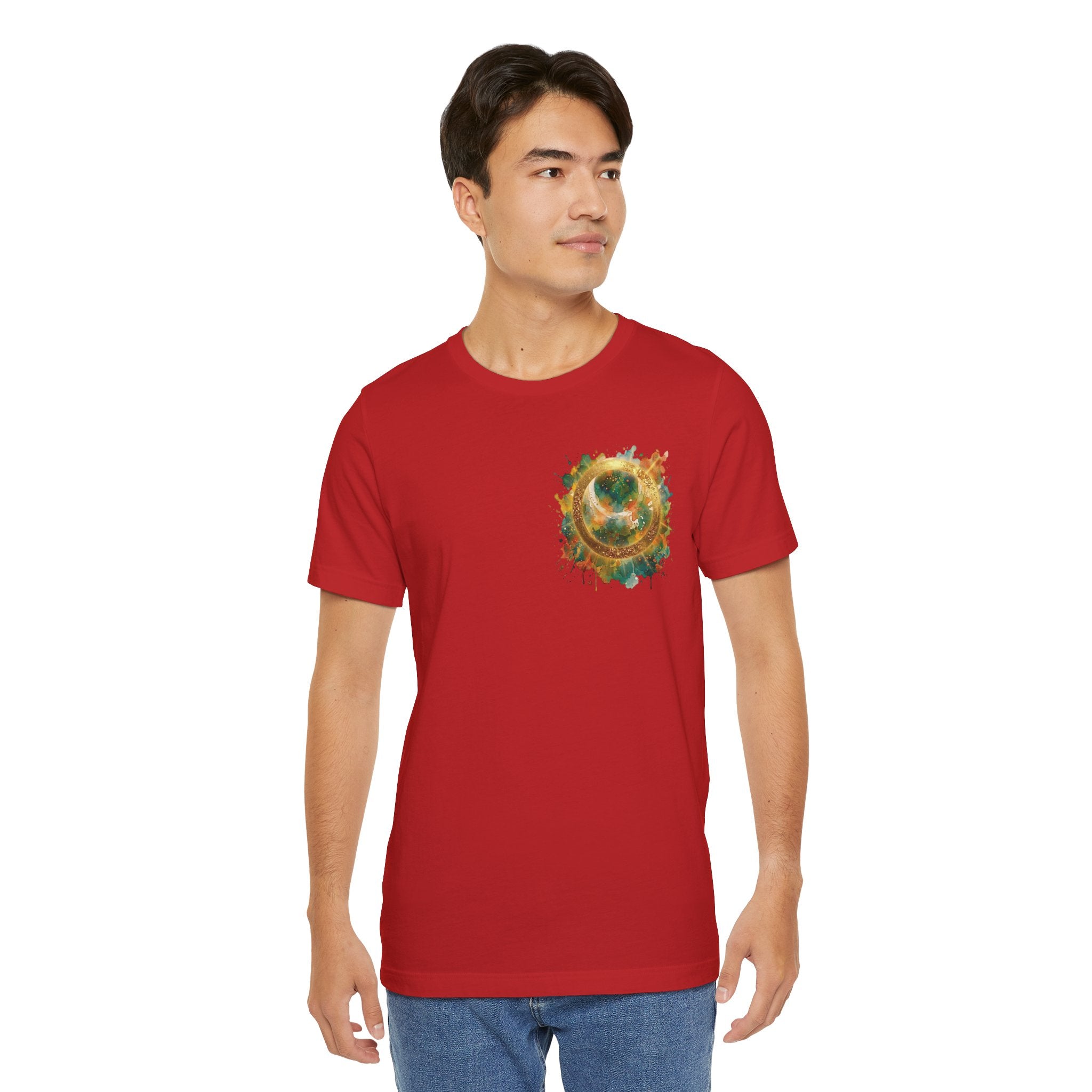 Angel Wings Watercolor Tee — Halo Front & Wing Back