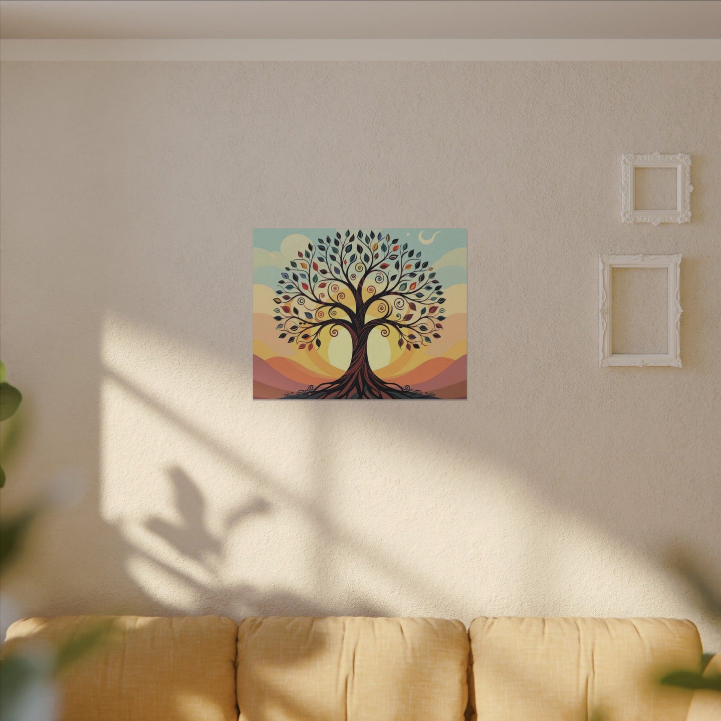 Boho Tree of Life Matte Canvas Print — Vibrant Stretched Wall Art