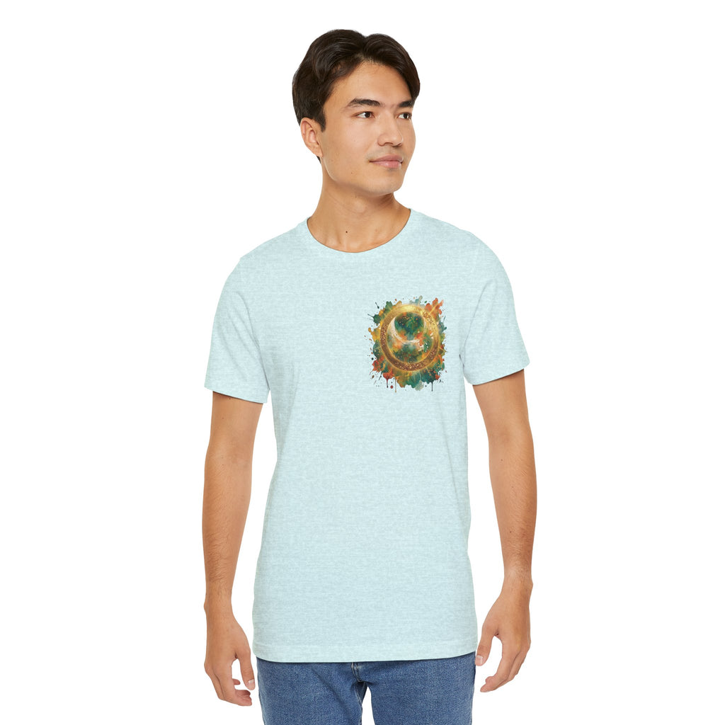 Angel Wings Watercolor Tee — Halo Front & Wing Back