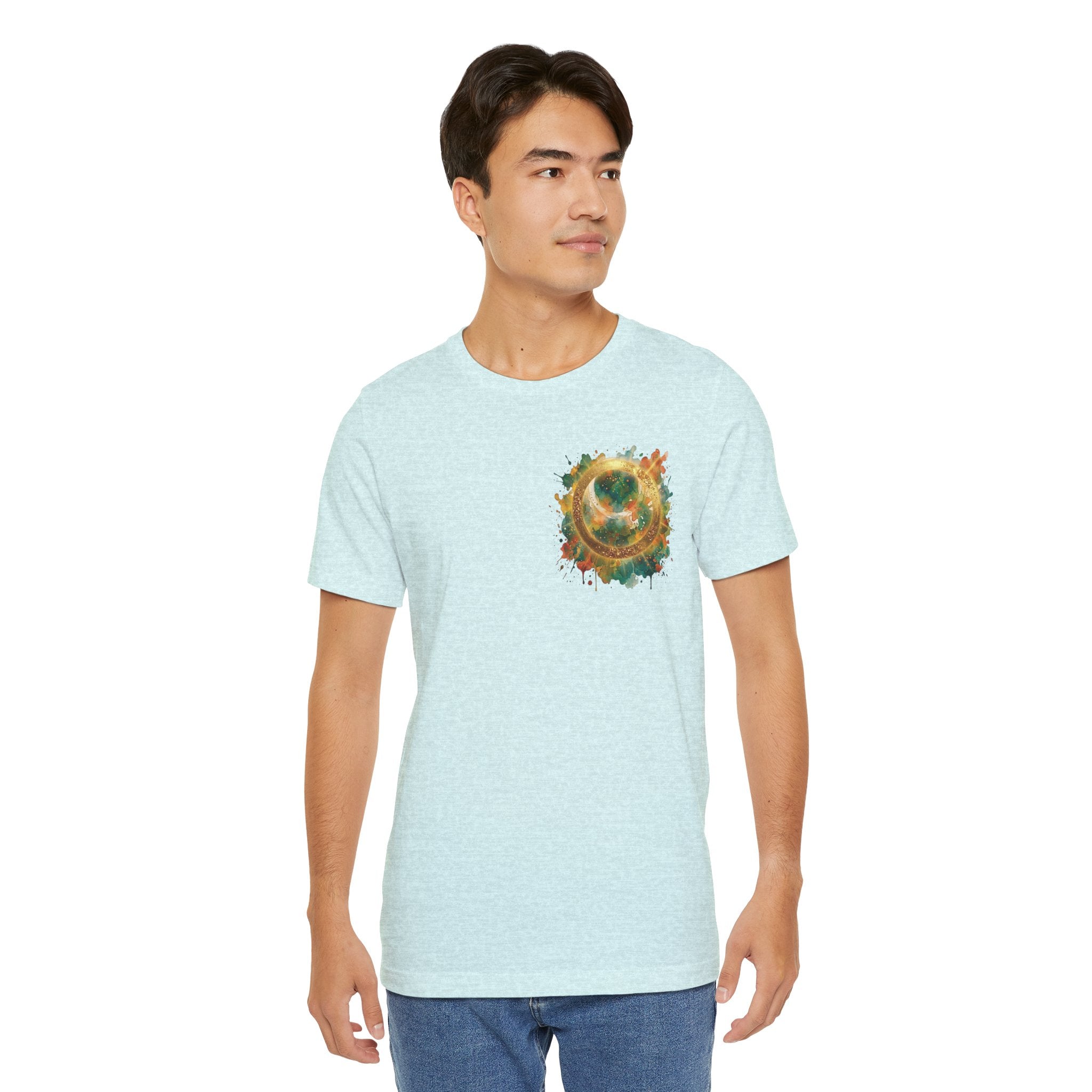 Angel Wings Watercolor Tee — Halo Front & Wing Back