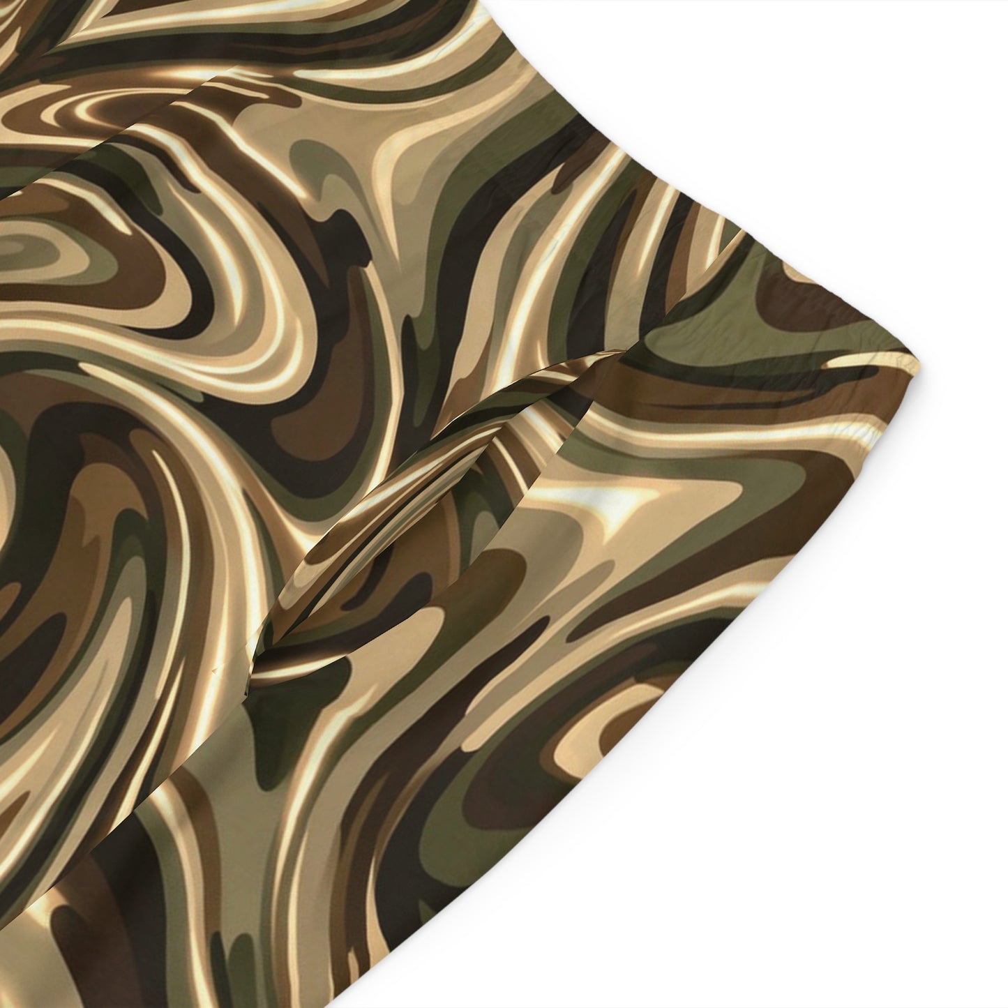 Men's Camouflage Board Shorts — Abstract Modern 'Hide Out on the Beach' Design