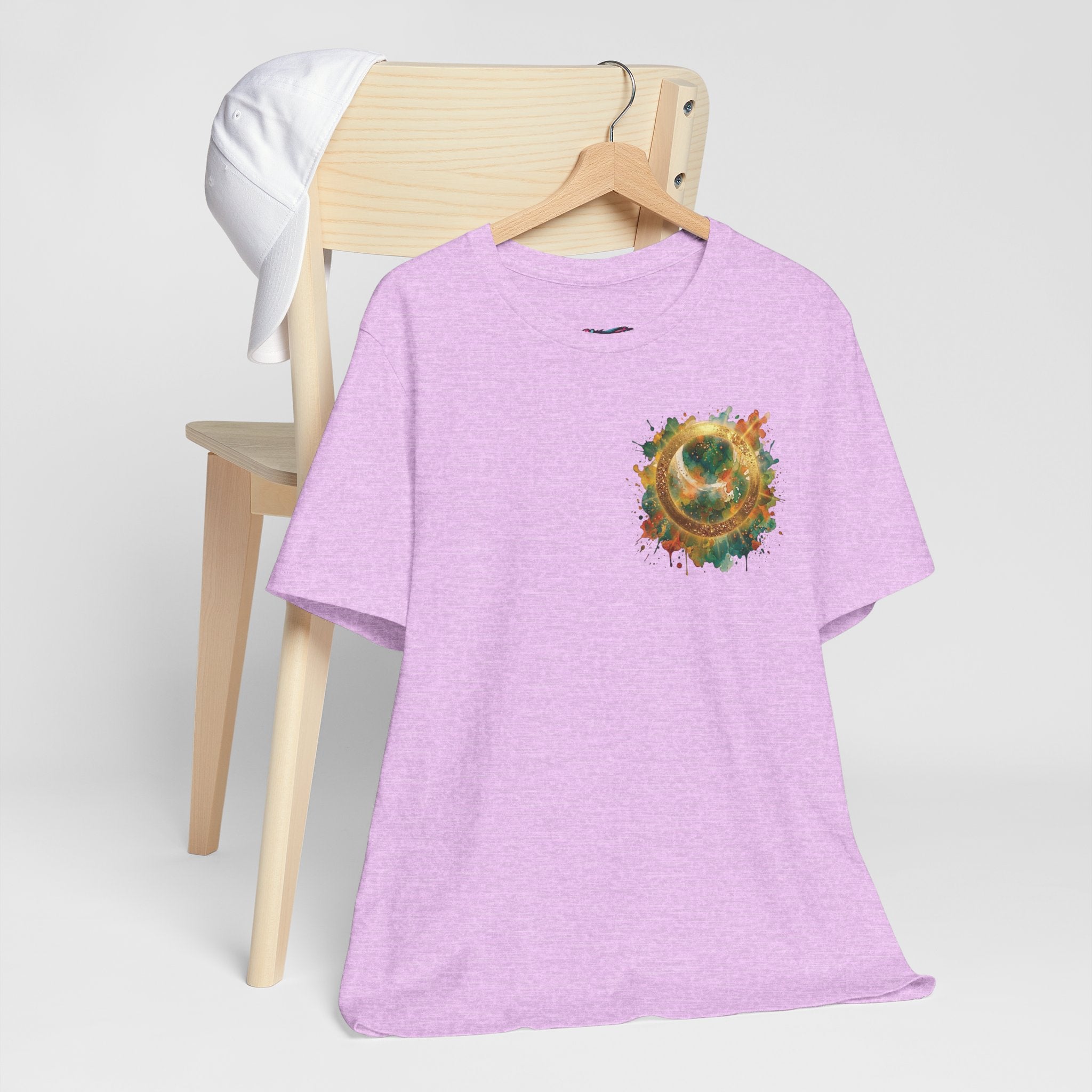 Angel Wings Watercolor Tee — Halo Front & Wing Back
