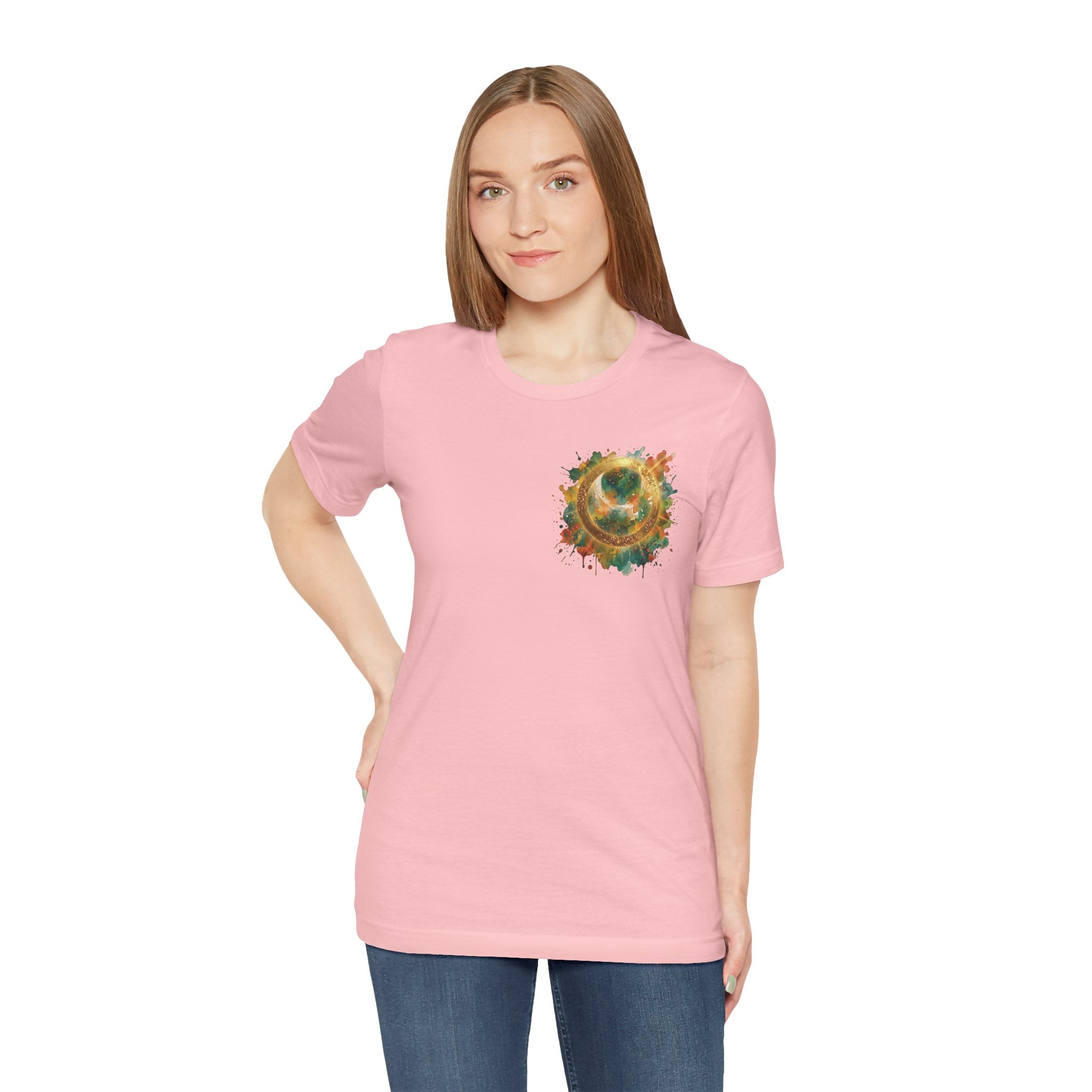 Angel Wings Watercolor Tee — Halo Front & Wing Back