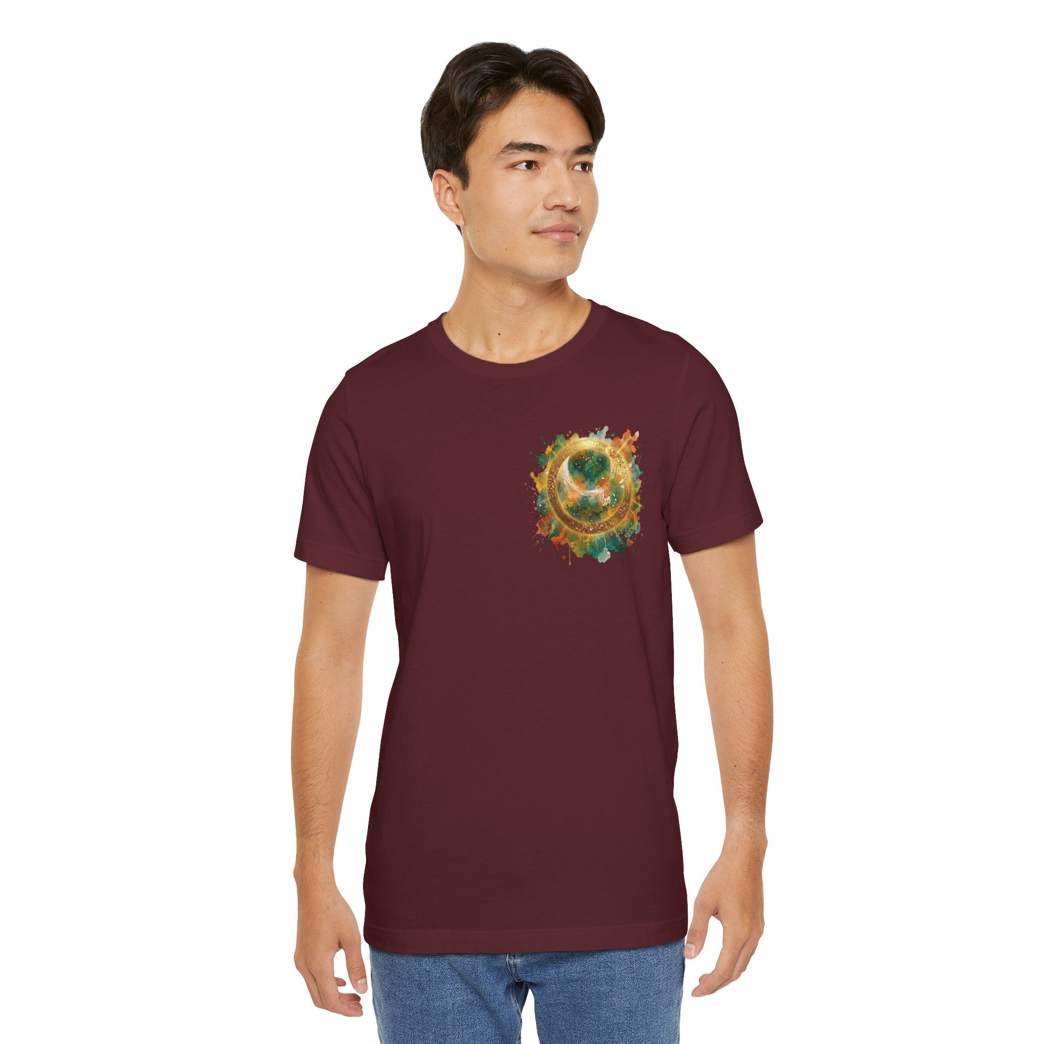 Angel Wings Watercolor Tee — Halo Front & Wing Back