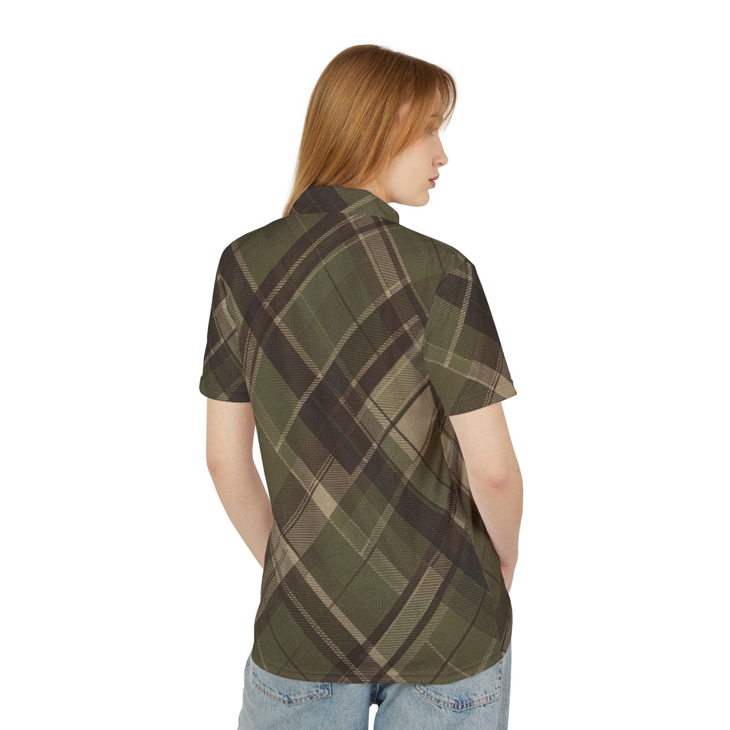 Modern Classic Flannel-Style Polo Shirt