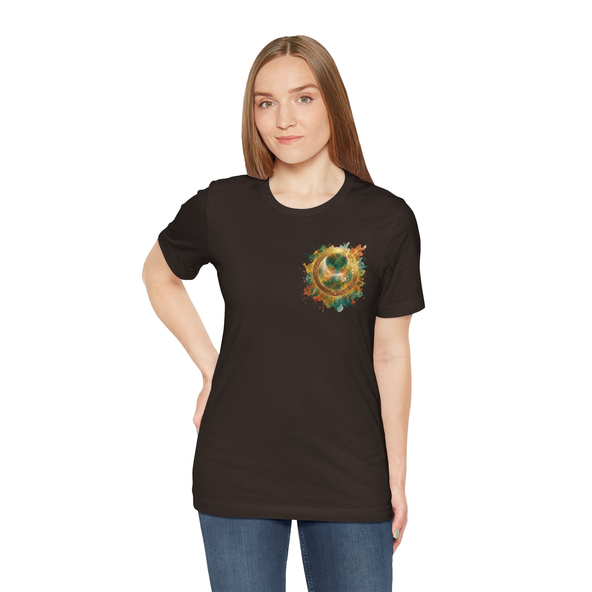 Angel Wings Watercolor Tee — Halo Front & Wing Back