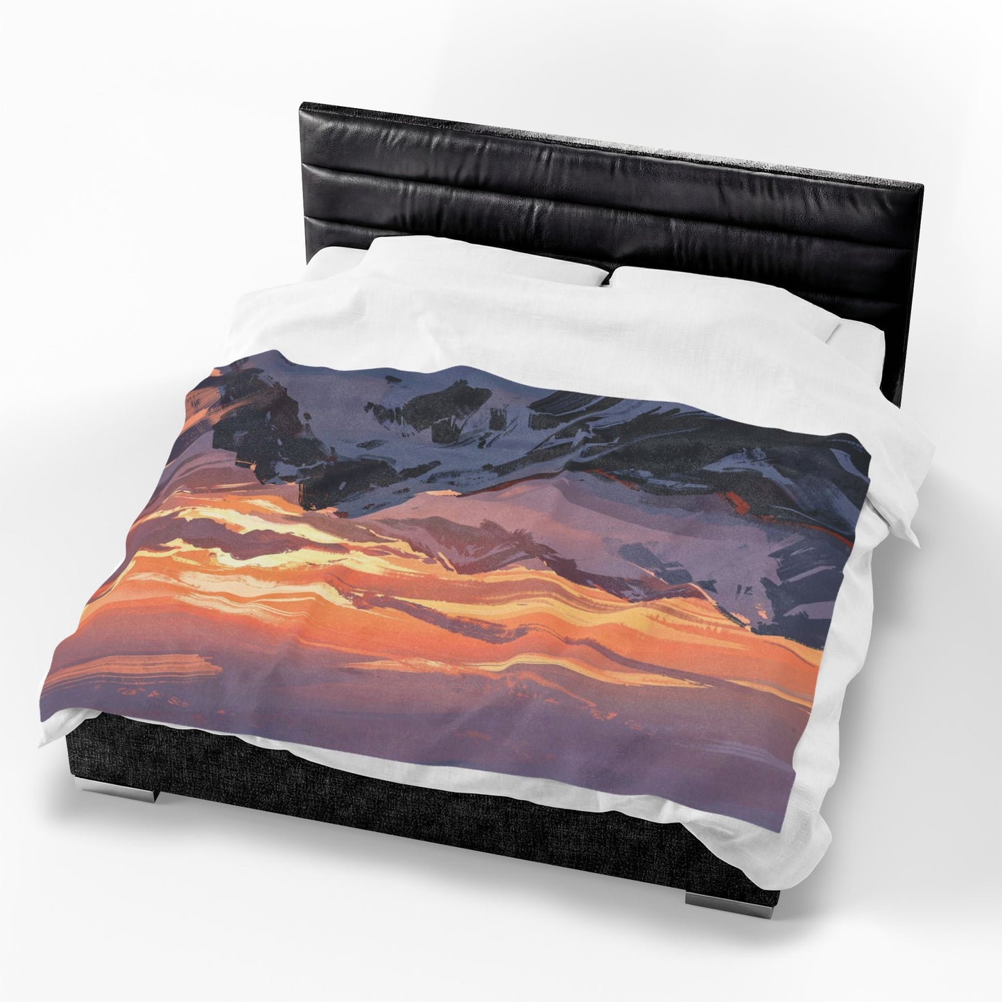 Japandi Velveteen Plush Blanket — Minimalist Cozy Throw with Calming Colors