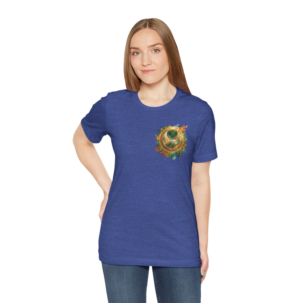 Angel Wings Watercolor Tee — Halo Front & Wing Back