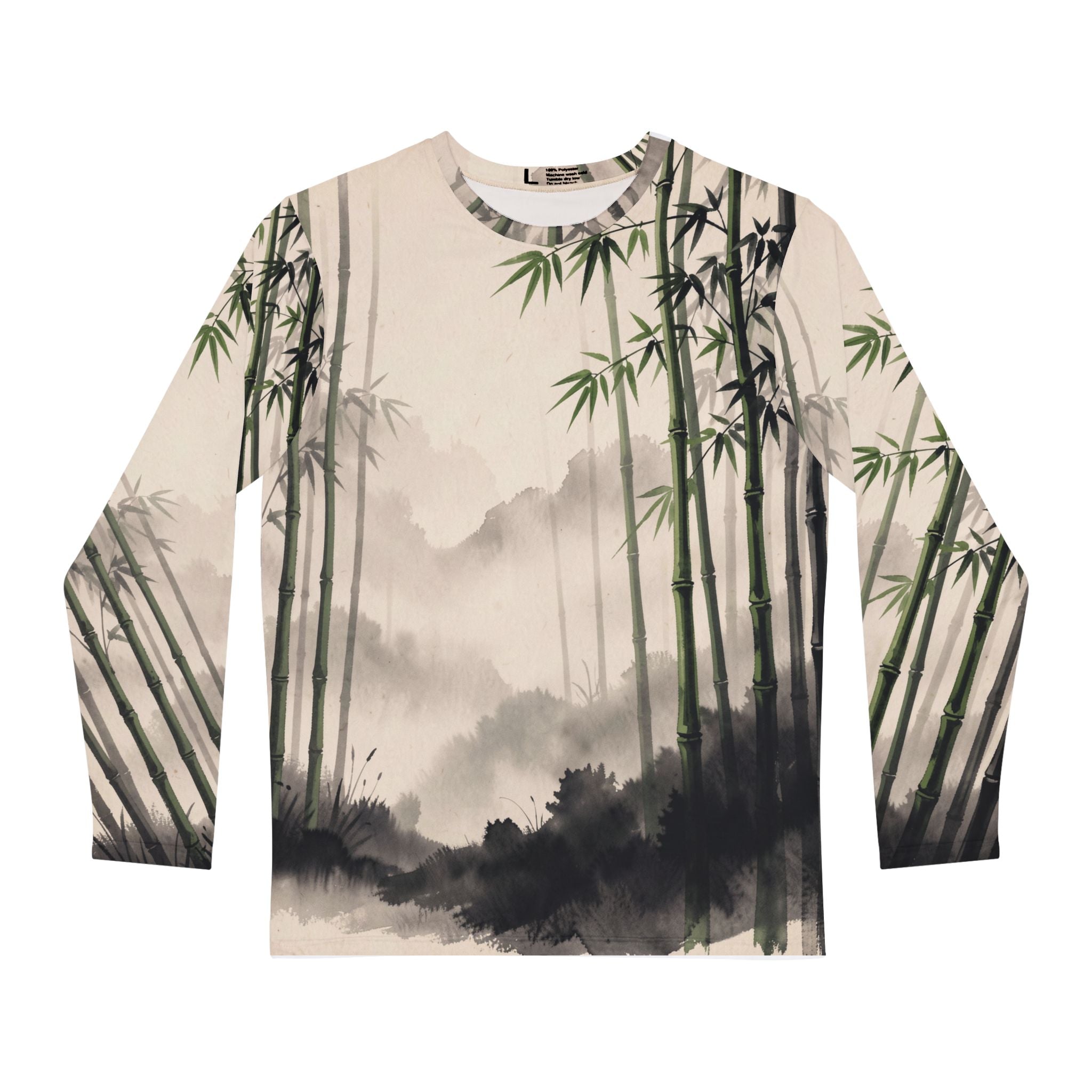 Japandi Zen Minimalist Splash Long Sleeve Shirt