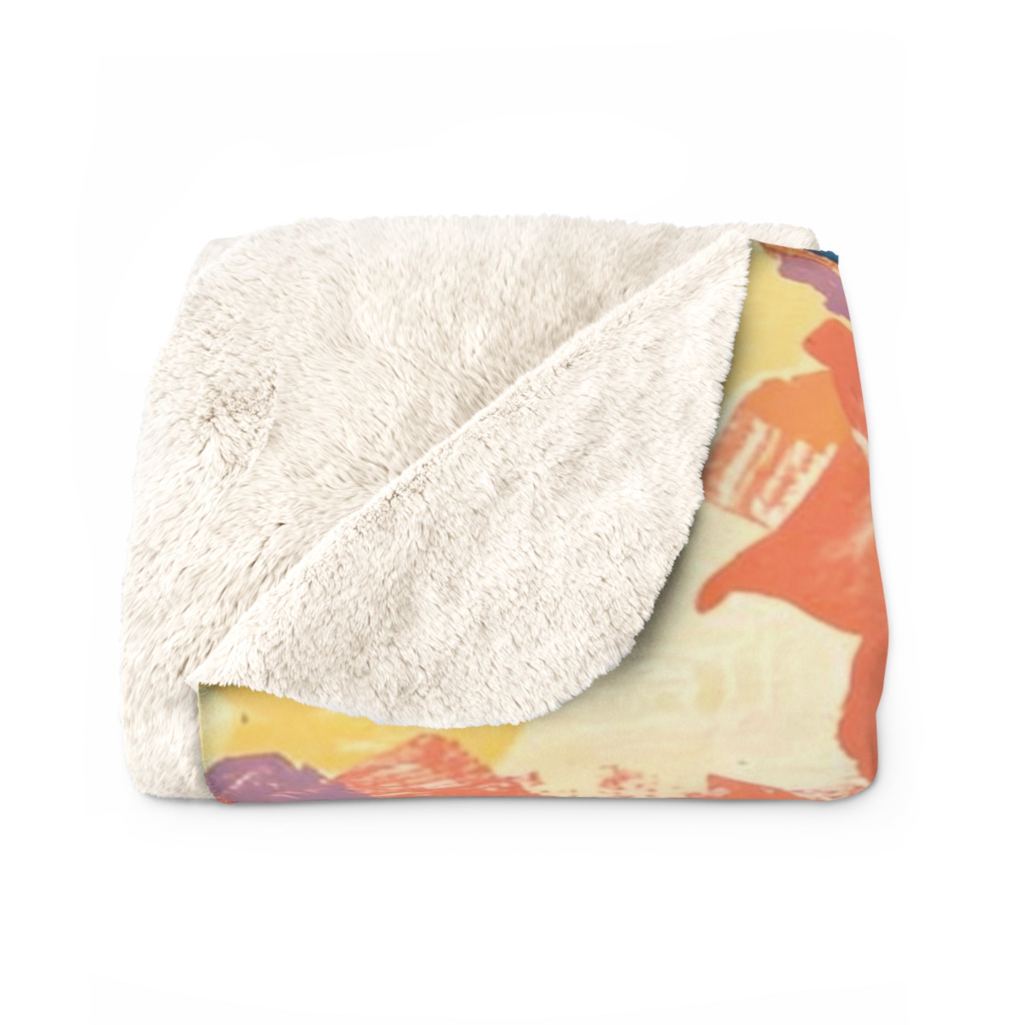 Colorful Lighthouse Sherpa Fleece Blanket — Cozy Nautical Throw