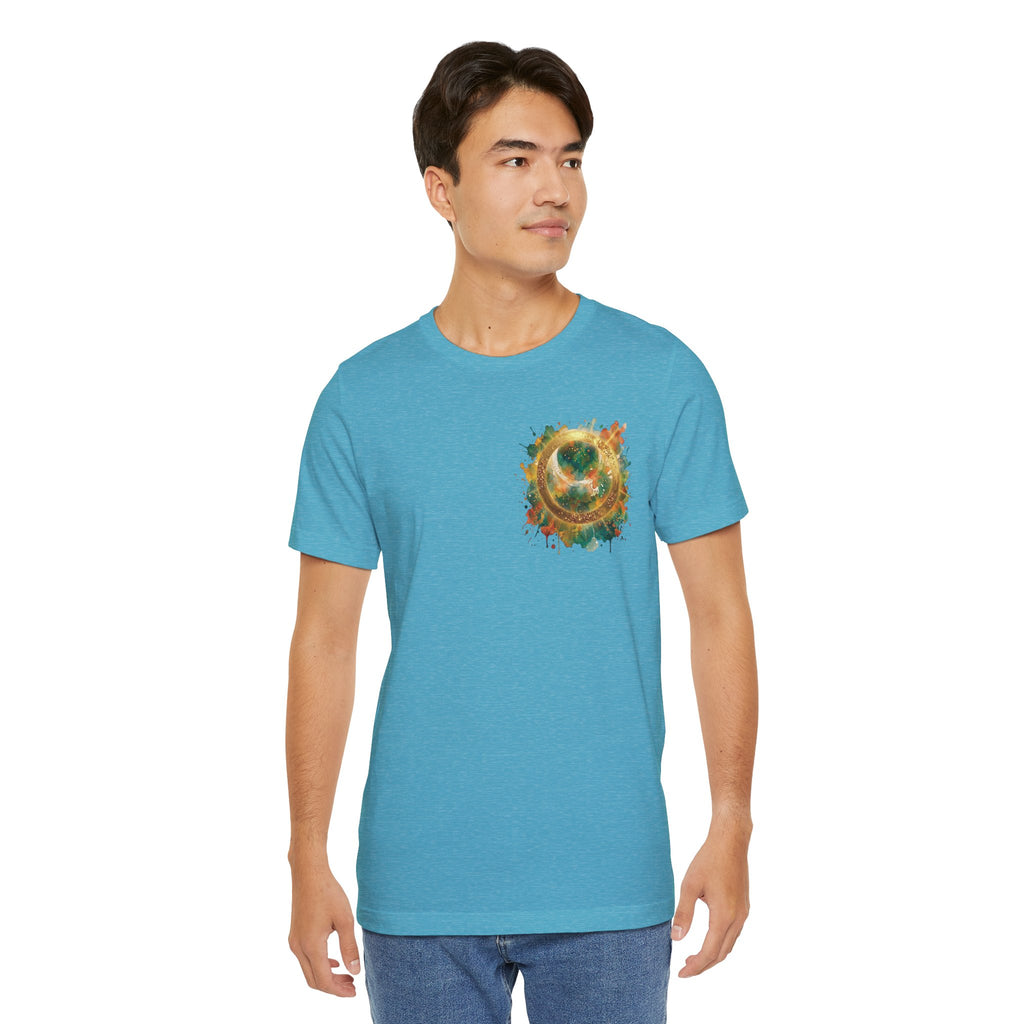 Angel Wings Watercolor Tee — Halo Front & Wing Back