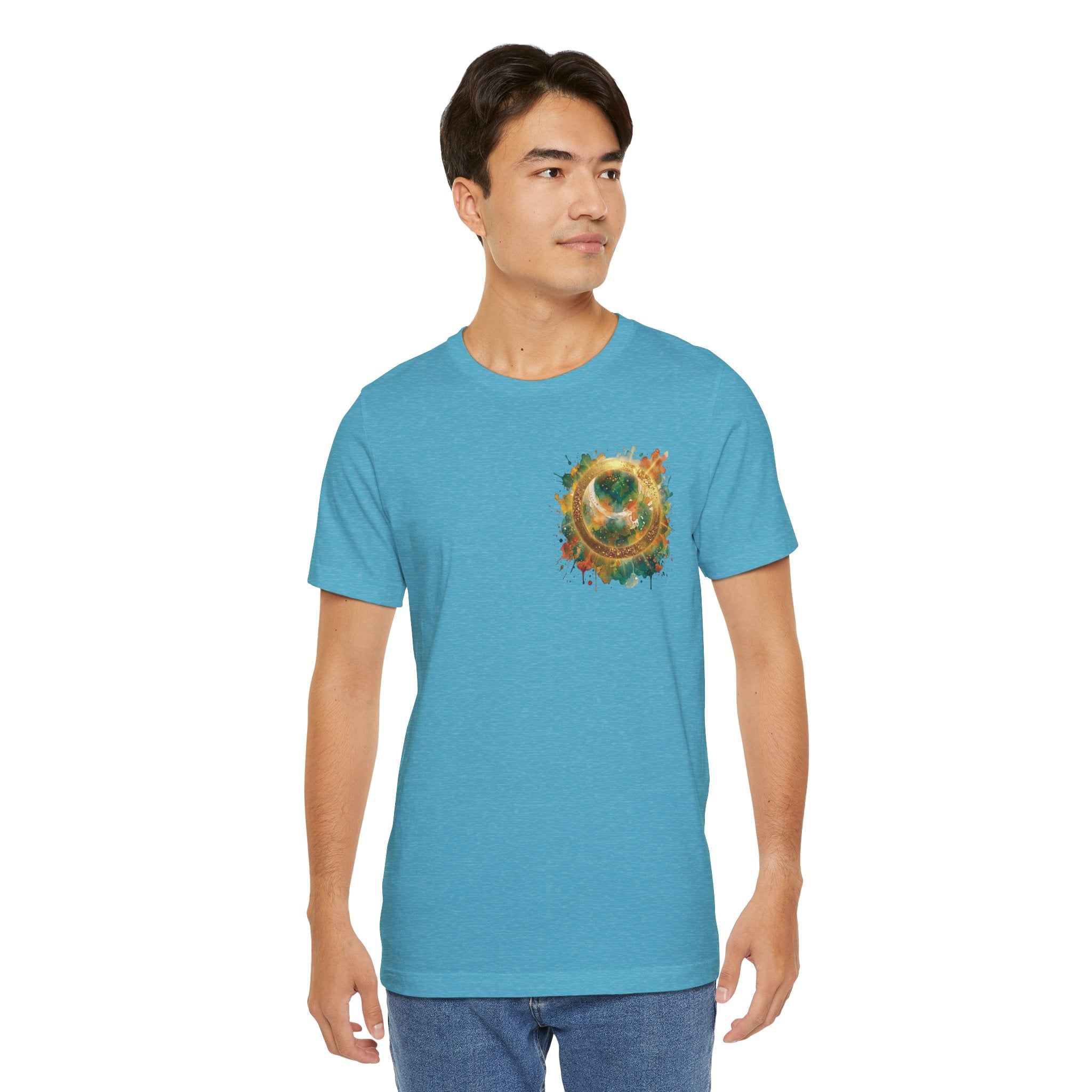 Angel Wings Watercolor Tee — Halo Front & Wing Back