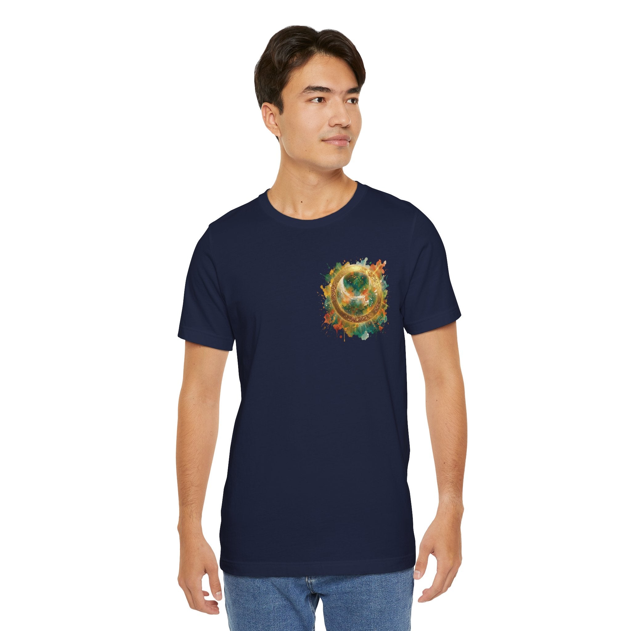 Angel Wings Watercolor Tee — Halo Front & Wing Back