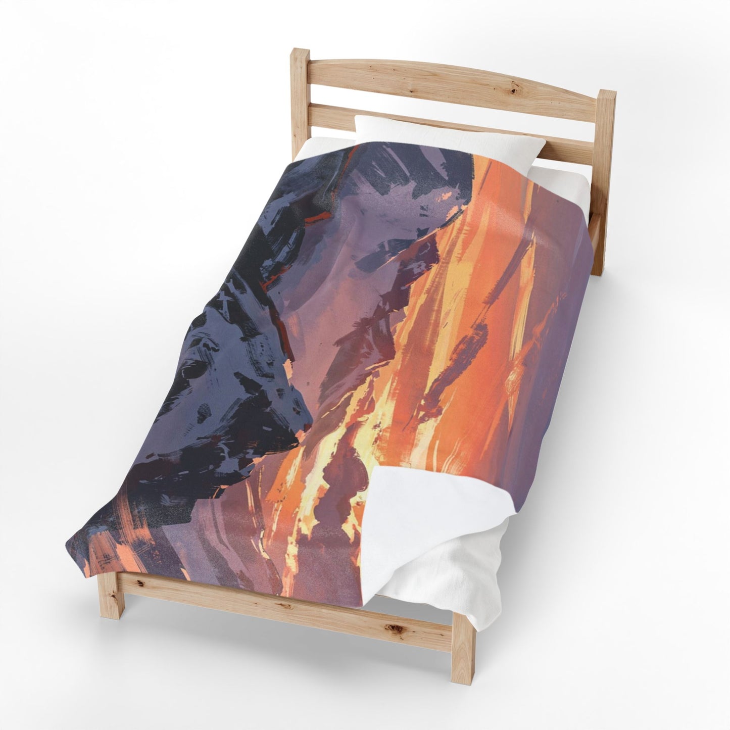 Japandi Velveteen Plush Blanket — Minimalist Cozy Throw with Calming Colors