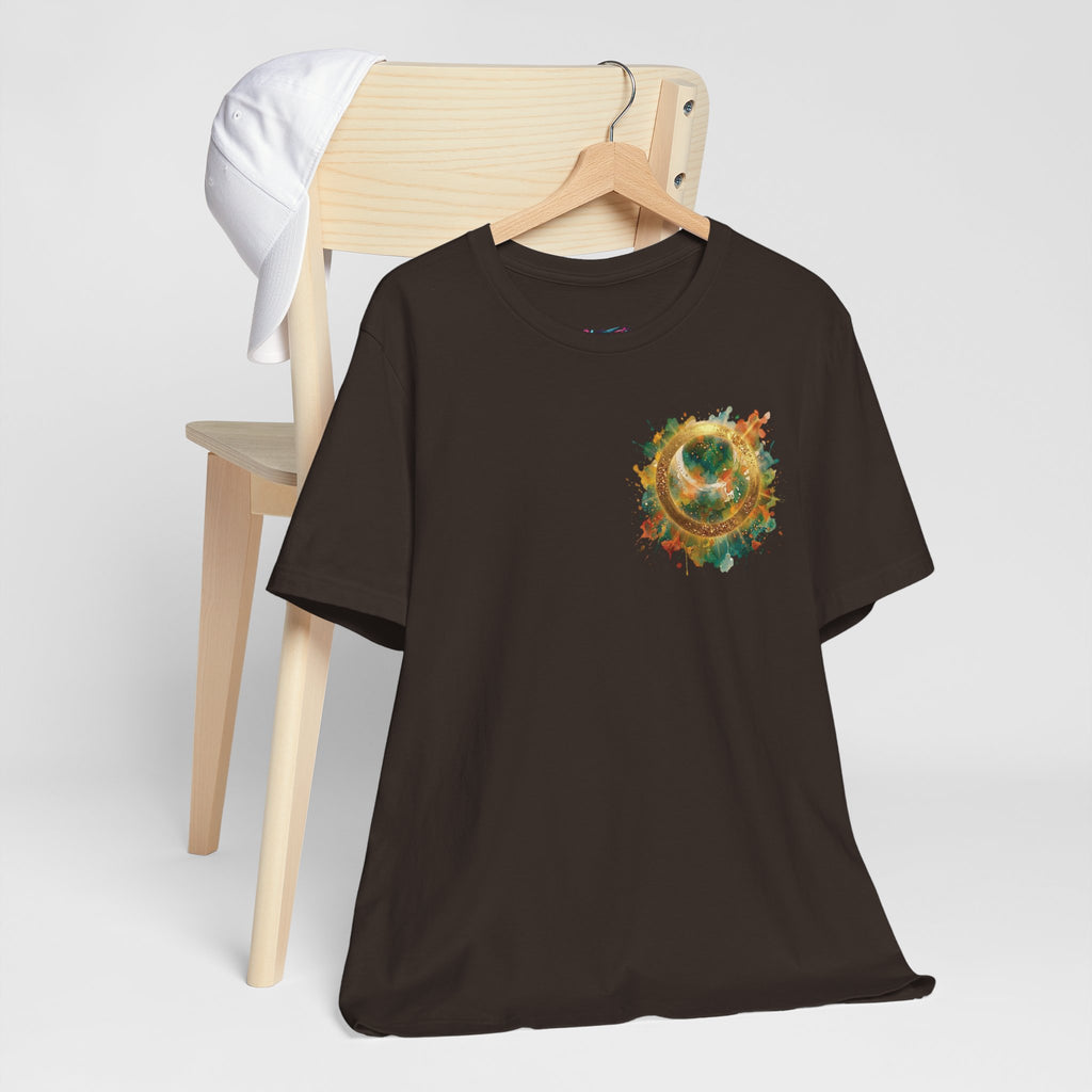 Angel Wings Watercolor Tee — Halo Front & Wing Back