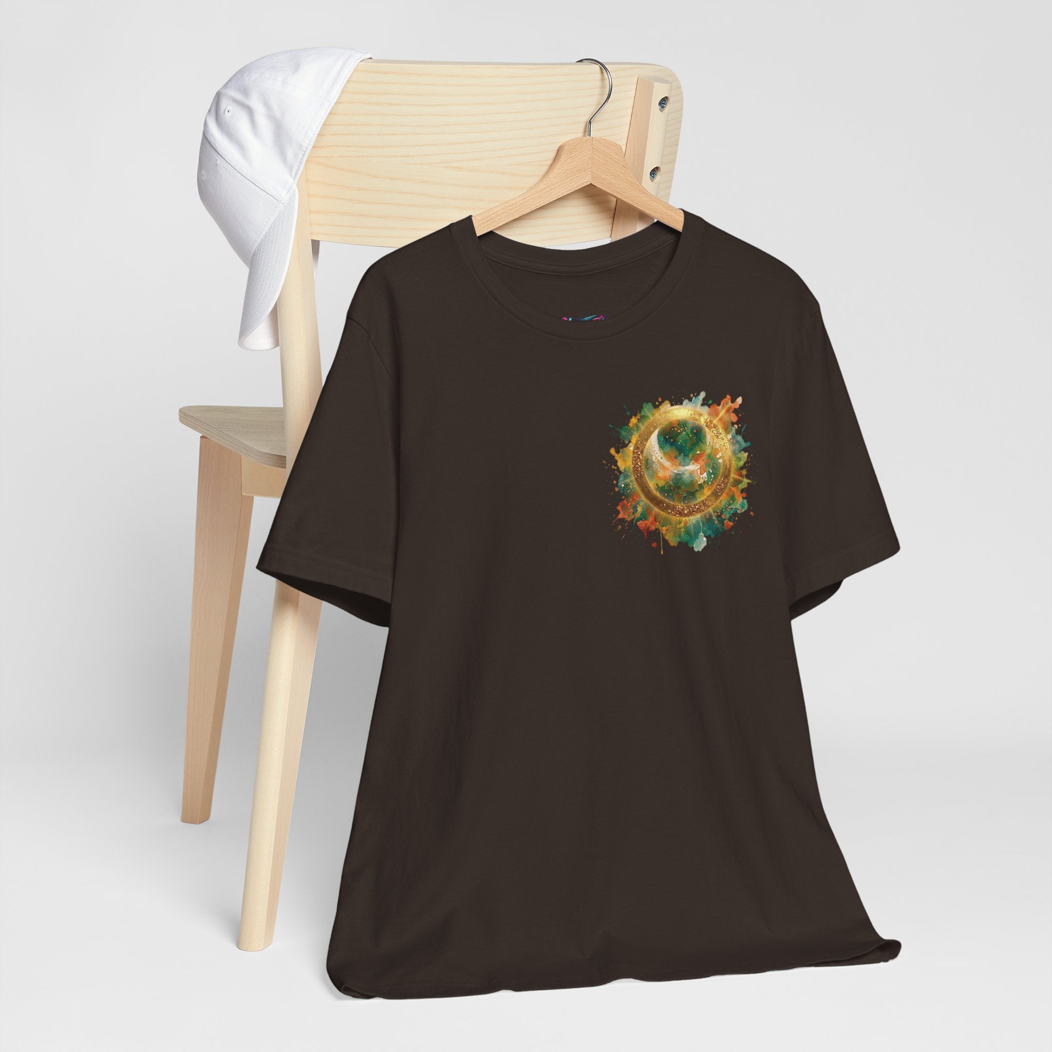 Angel Wings Watercolor Tee — Halo Front & Wing Back
