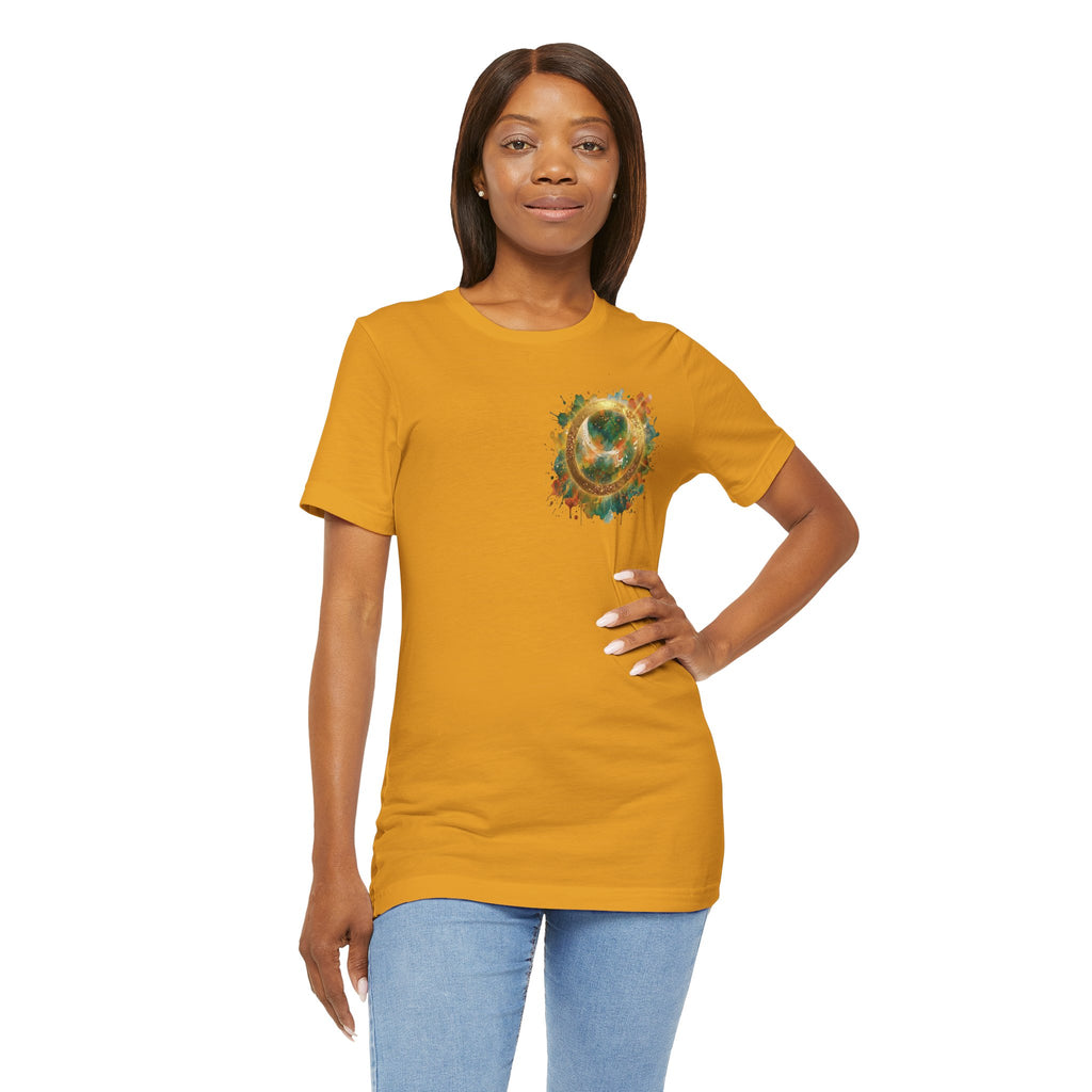 Angel Wings Watercolor Tee — Halo Front & Wing Back