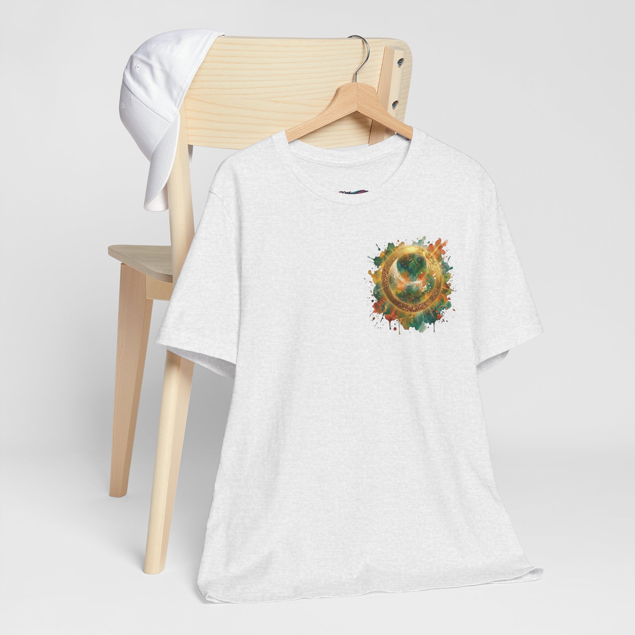 Angel Wings Watercolor Tee — Halo Front & Wing Back