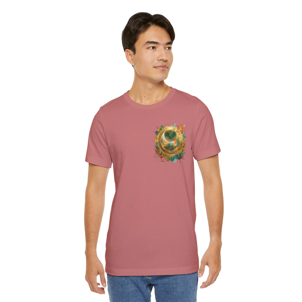 Angel Wings Watercolor Tee — Halo Front & Wing Back