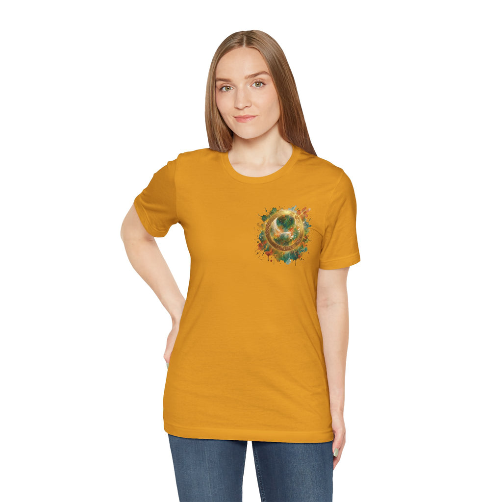 Angel Wings Watercolor Tee — Halo Front & Wing Back
