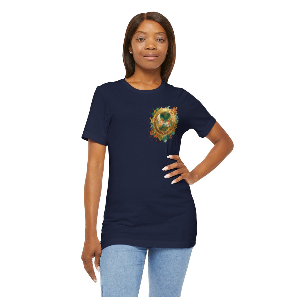 Angel Wings Watercolor Tee — Halo Front & Wing Back