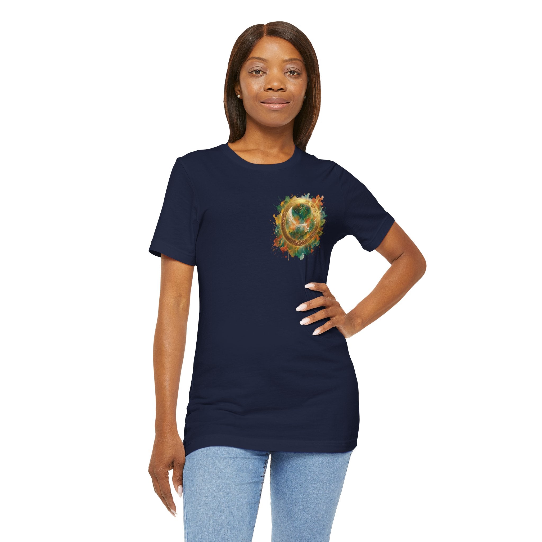 Angel Wings Watercolor Tee — Halo Front & Wing Back