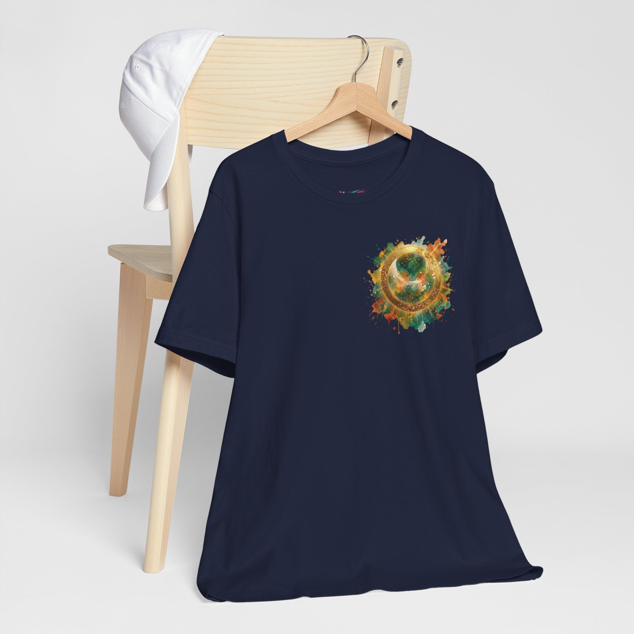 Angel Wings Watercolor Tee — Halo Front & Wing Back