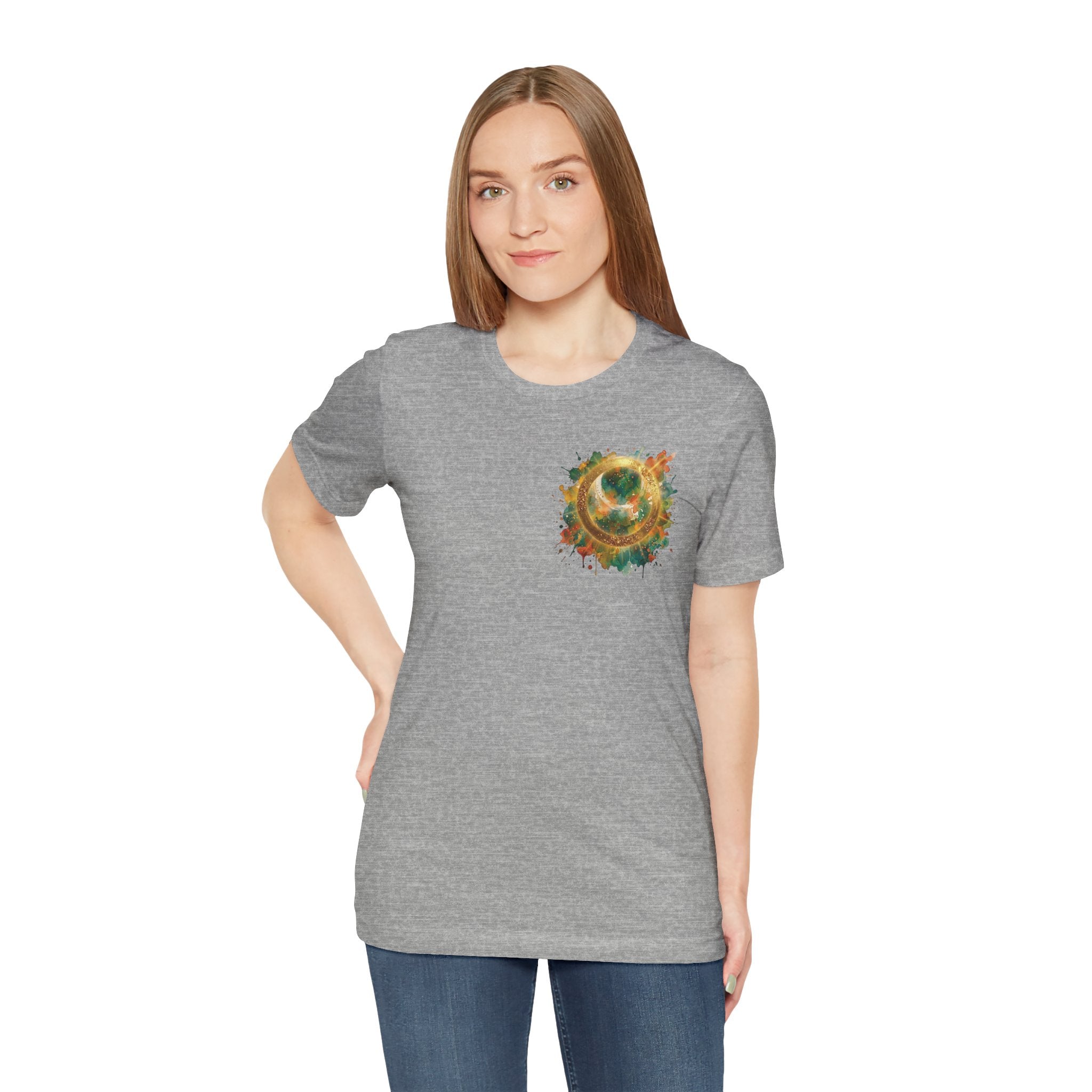 Angel Wings Watercolor Tee — Halo Front & Wing Back