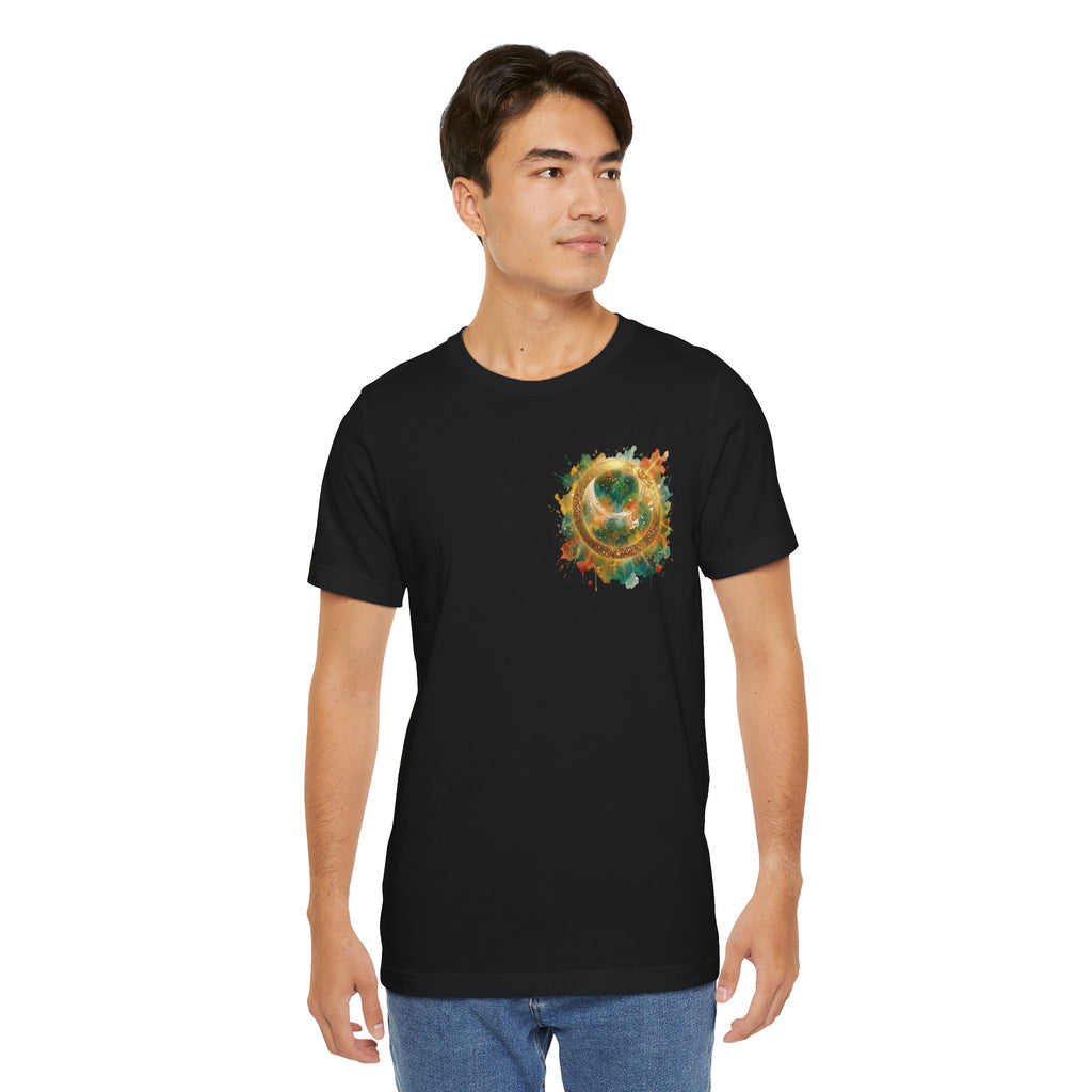 Angel Wings Watercolor Tee — Halo Front & Wing Back