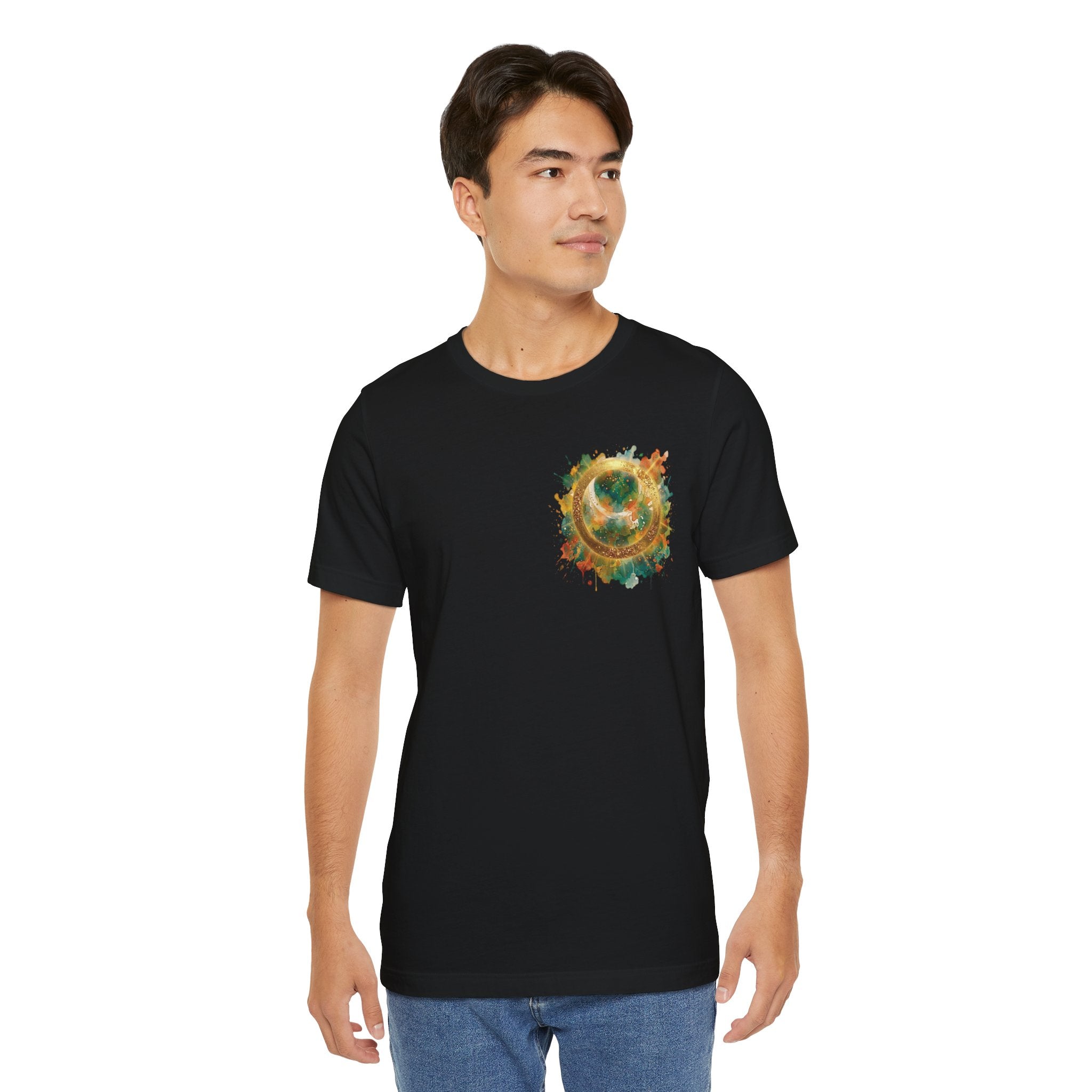 Angel Wings Watercolor Tee — Halo Front & Wing Back